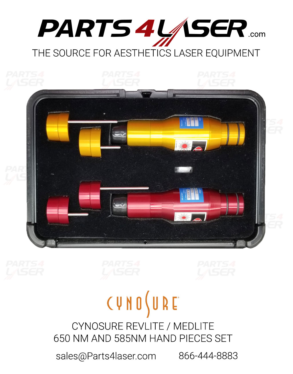 CYNOSURE REVLITE / MEDLITE 650nm AND 585nm HAND PIECES SET