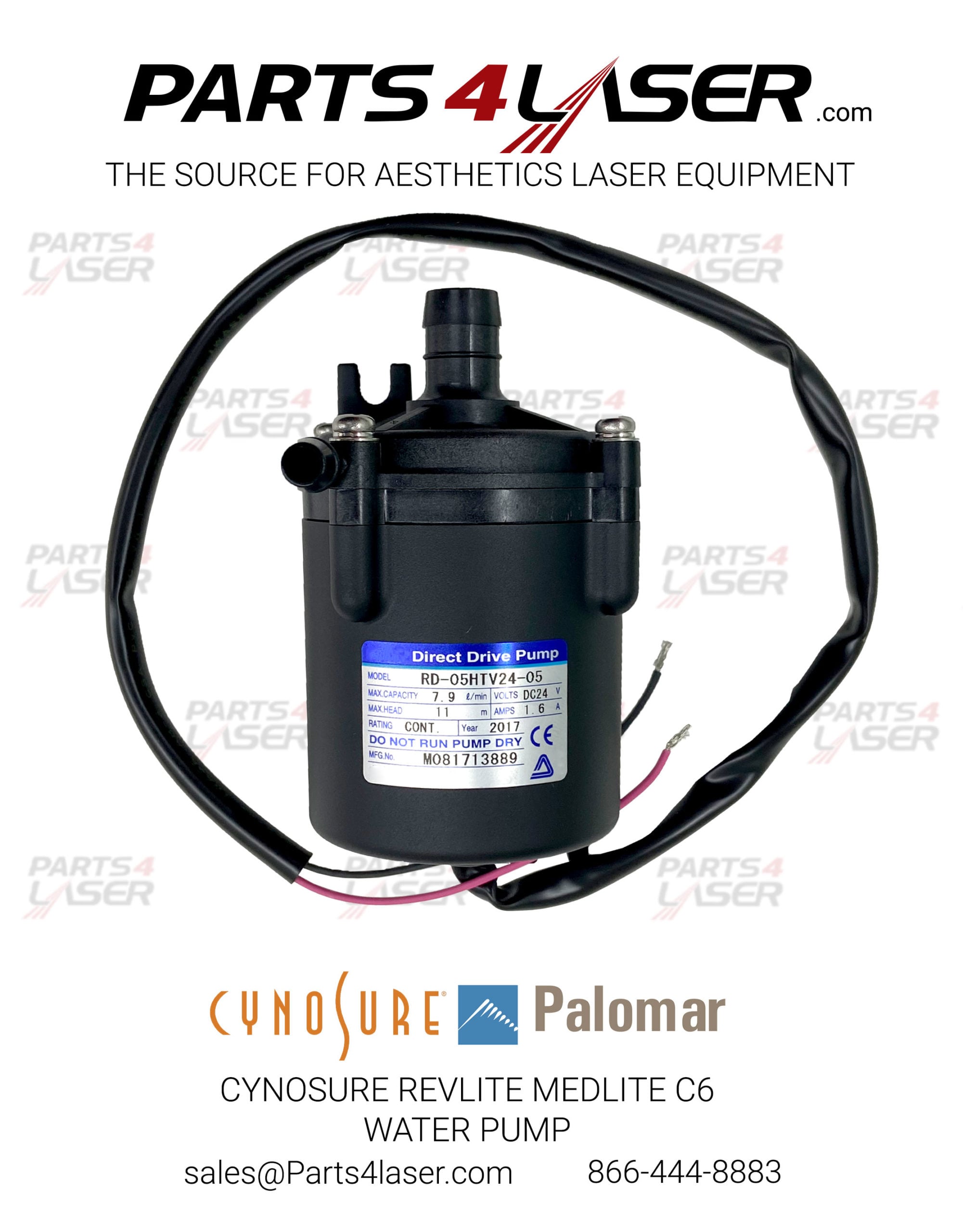 CYNOSURE MEDLITE / REVLITE C6 WATER PUMP CYPU2715