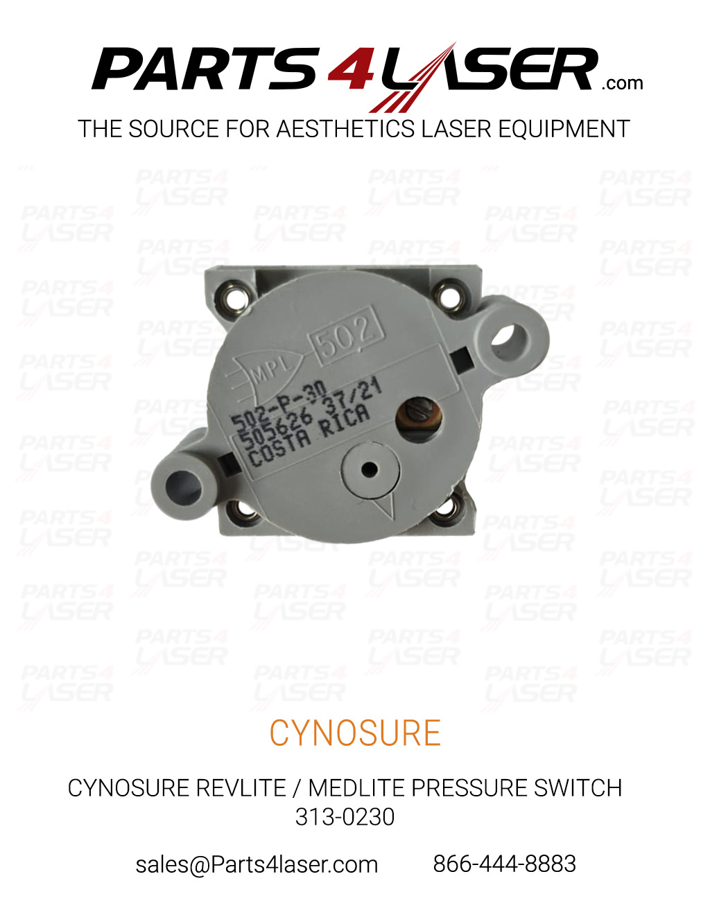 CYNOSURE REVLITE / MEDLITE PRESSURE SWITCH 313-0230 CYWC3519 - Image 3