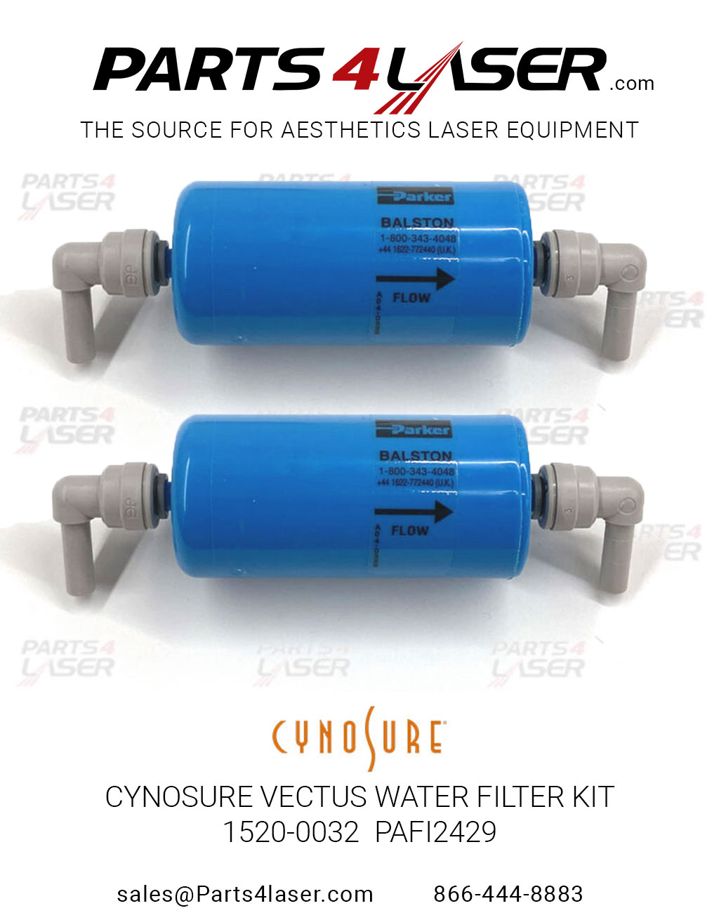 CYNOSURE VECTUS WATER FILTER KIT - 2 Large 1520-0032 PAFI2429 B62