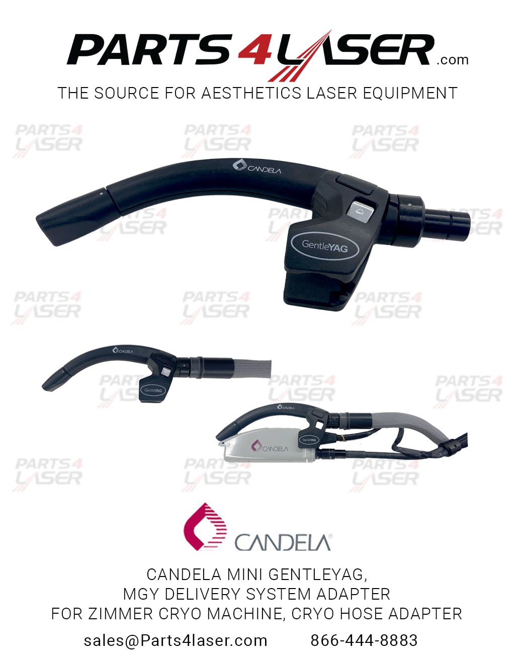 CANDELA MINI GENTLEYAG, MGY DELIVERY SYSTEM ADAPTER FOR ZIMMER CRYO MACHINE, CRYO HOSE ADAPTER CACC2990