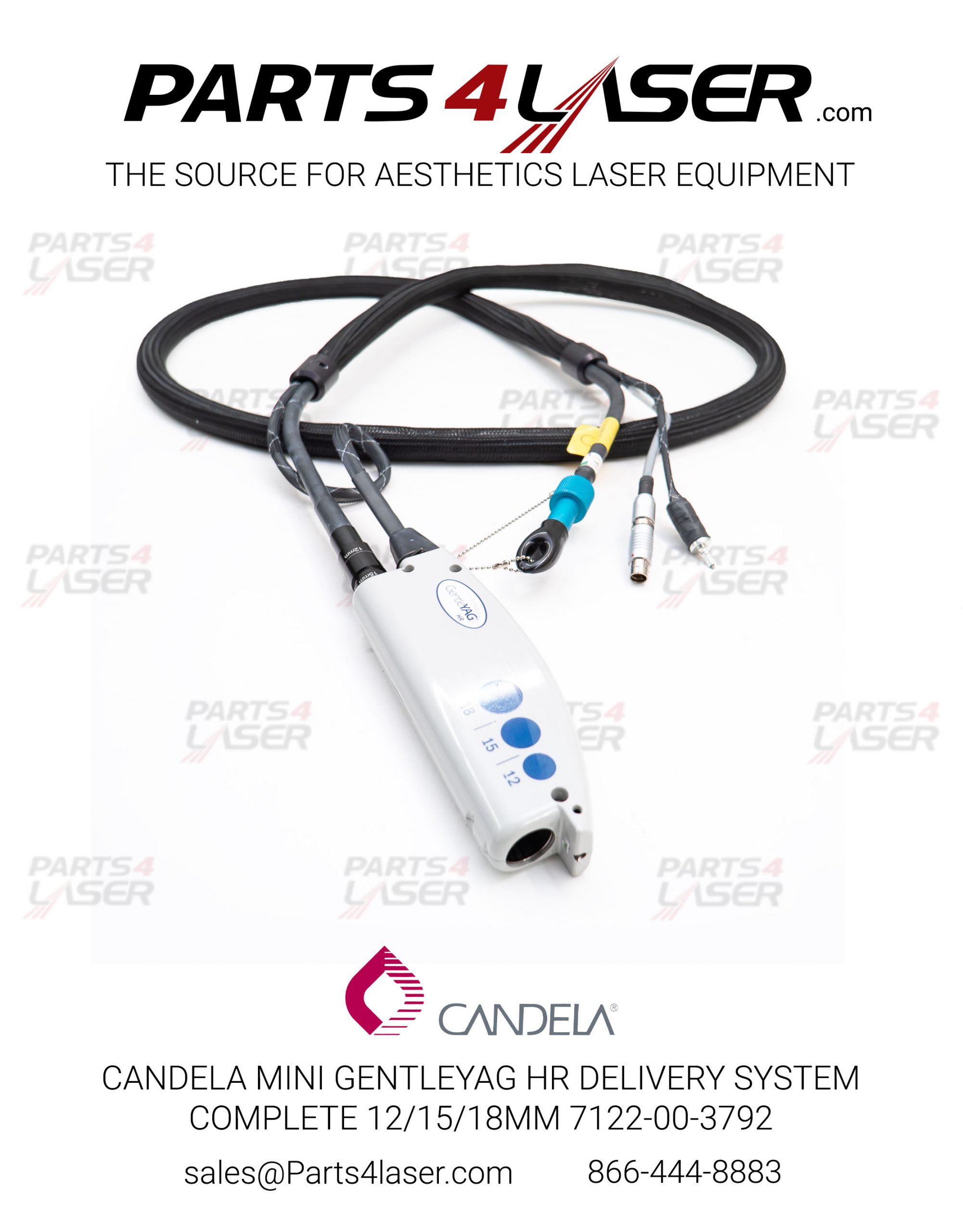 CANDELA MINI GENTLEYAG MGY DELIVERY SYSTEM COMPLETE 12/15/18MM 7122-00-3792 CAHP1287 - Image 2