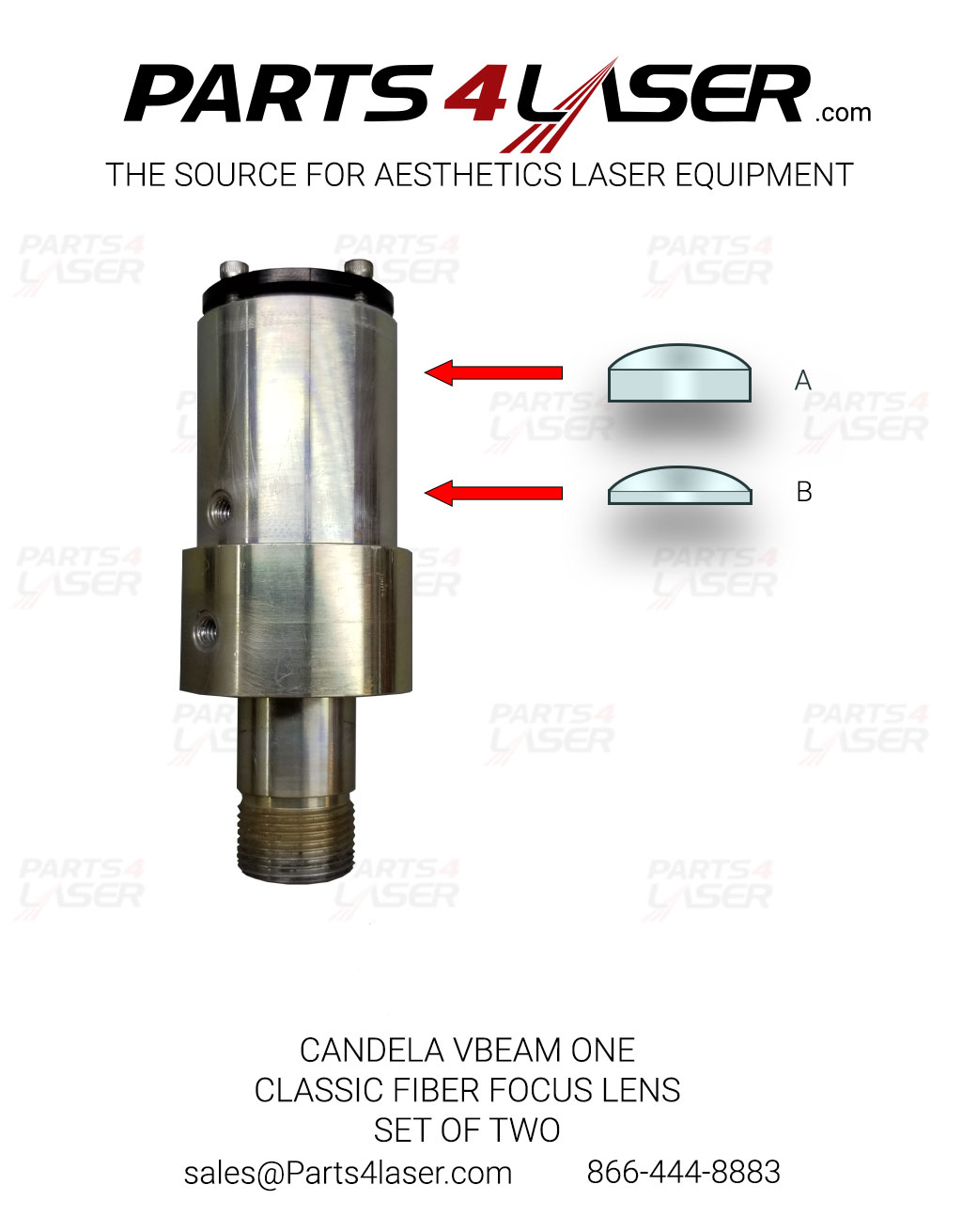 CANDELA VBEAM 1 CLASSIC FIBER FOCUS LENS SET OF TWO CAOP3195