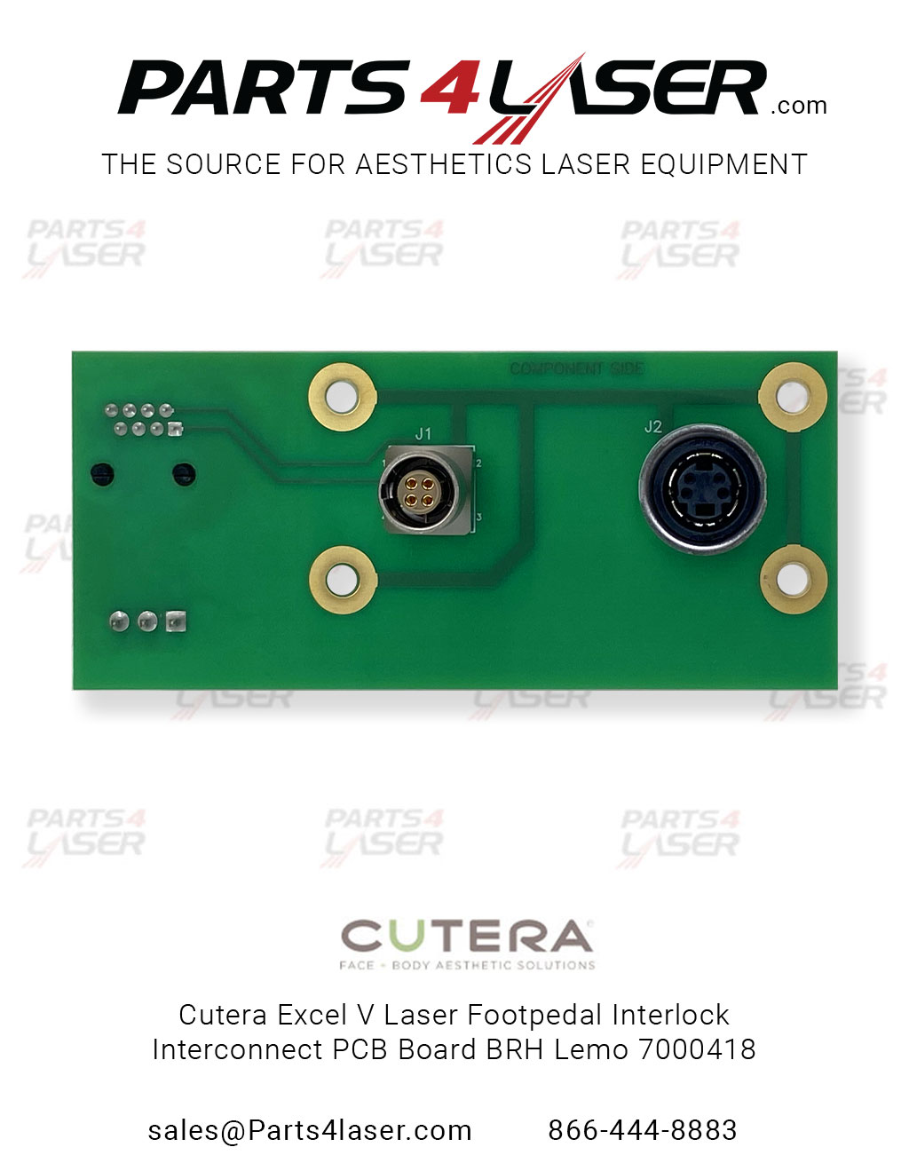 CUTERA EXCEL V , XEO , EXCEL HR FOOT PEDAL INTERLOCK INTERCONNECT PCB BOARD BRH LEMO 7000418 , CUPC1525