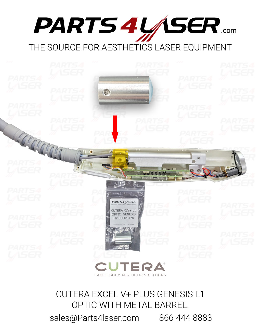 CUTERA EXCEL V+ PLUS EV+ GENESIS L1 OPTIC WITH METAL BARREL CUOP3428