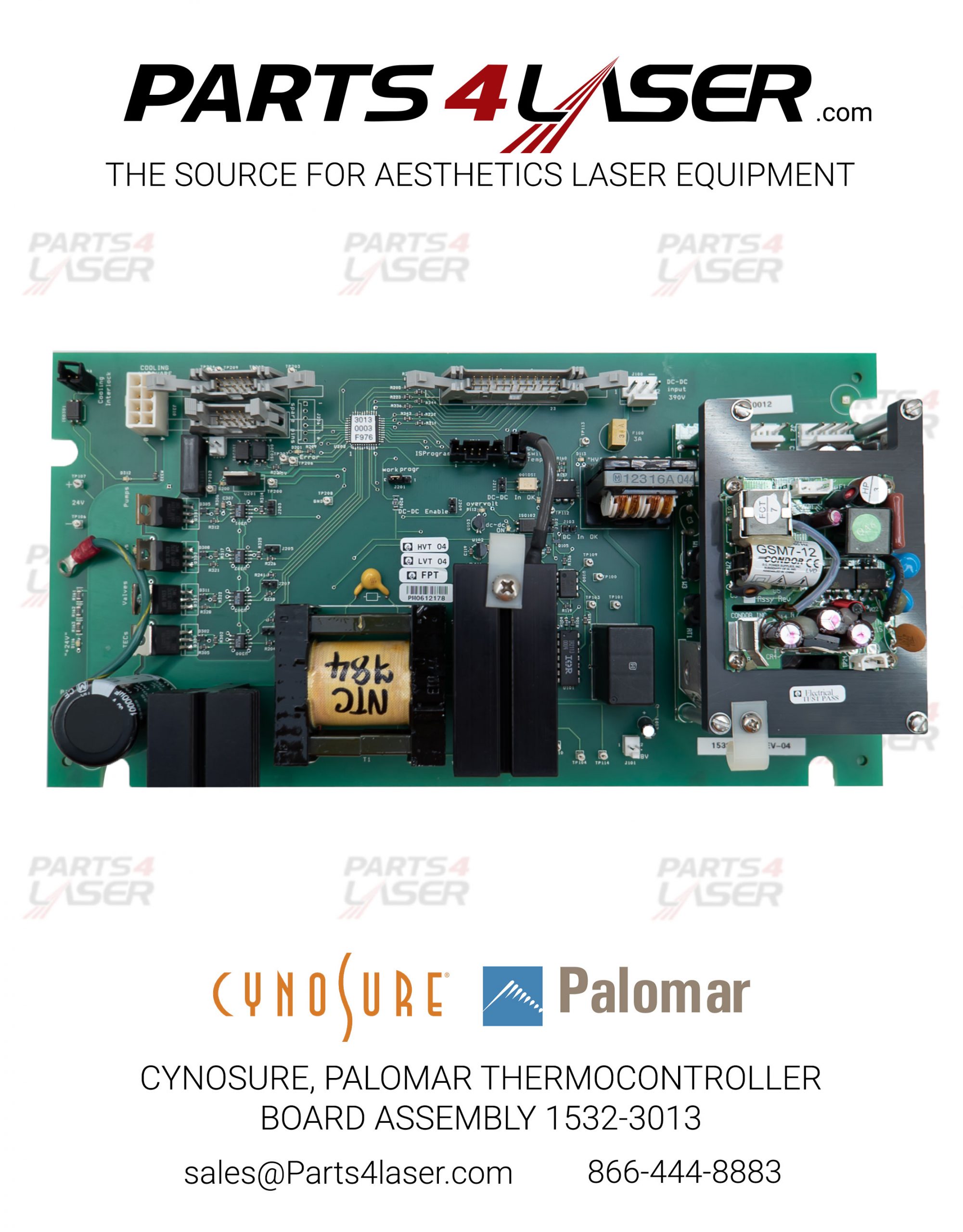 CYNOSURE, PALOMAR POWER SUPPLY THERMO CONTROLLER BOARD ASSEMBLY 1532-3013