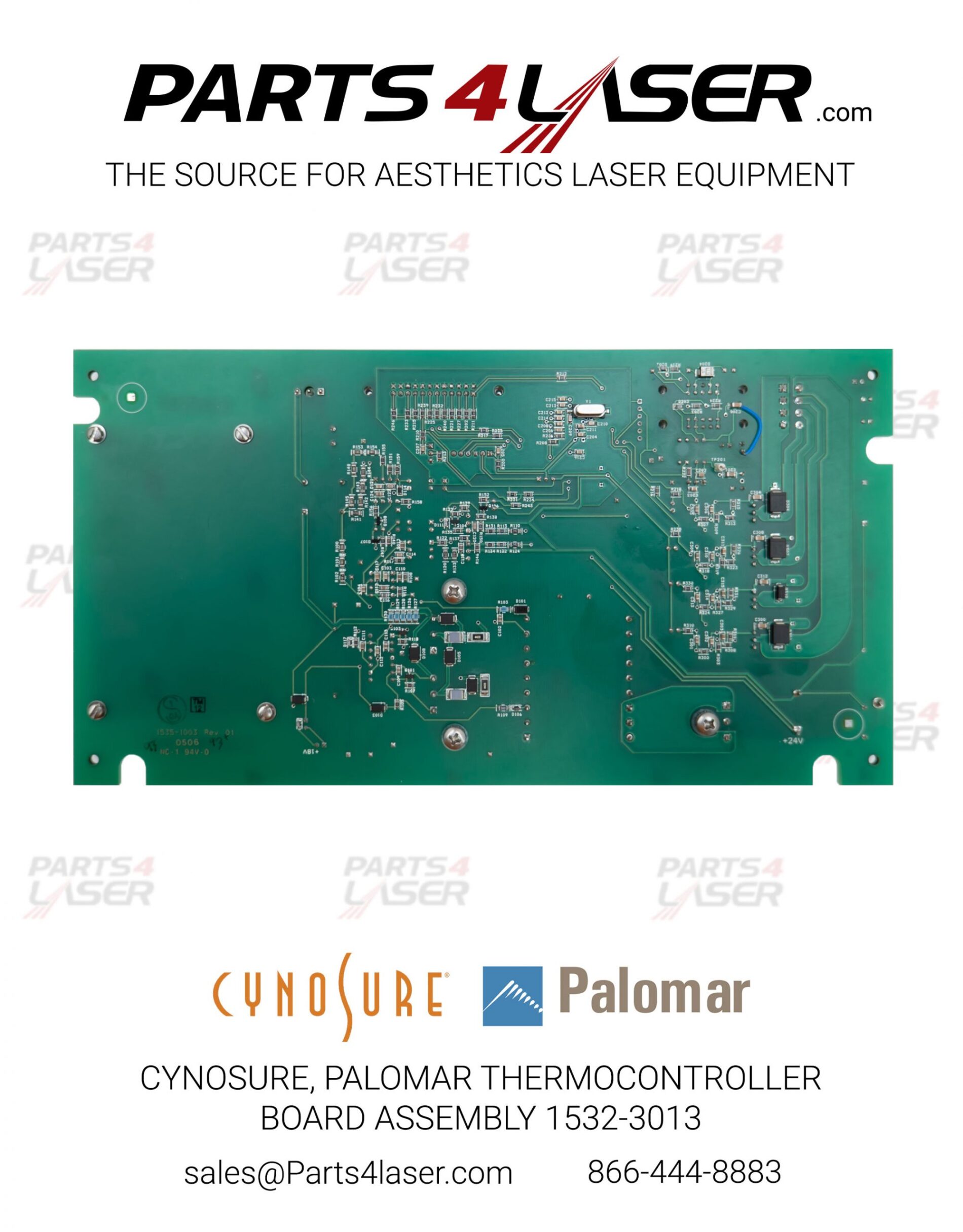 CYNOSURE, PALOMAR POWER SUPPLY THERMO CONTROLLER BOARD ASSEMBLY 1532-3013 - Image 2