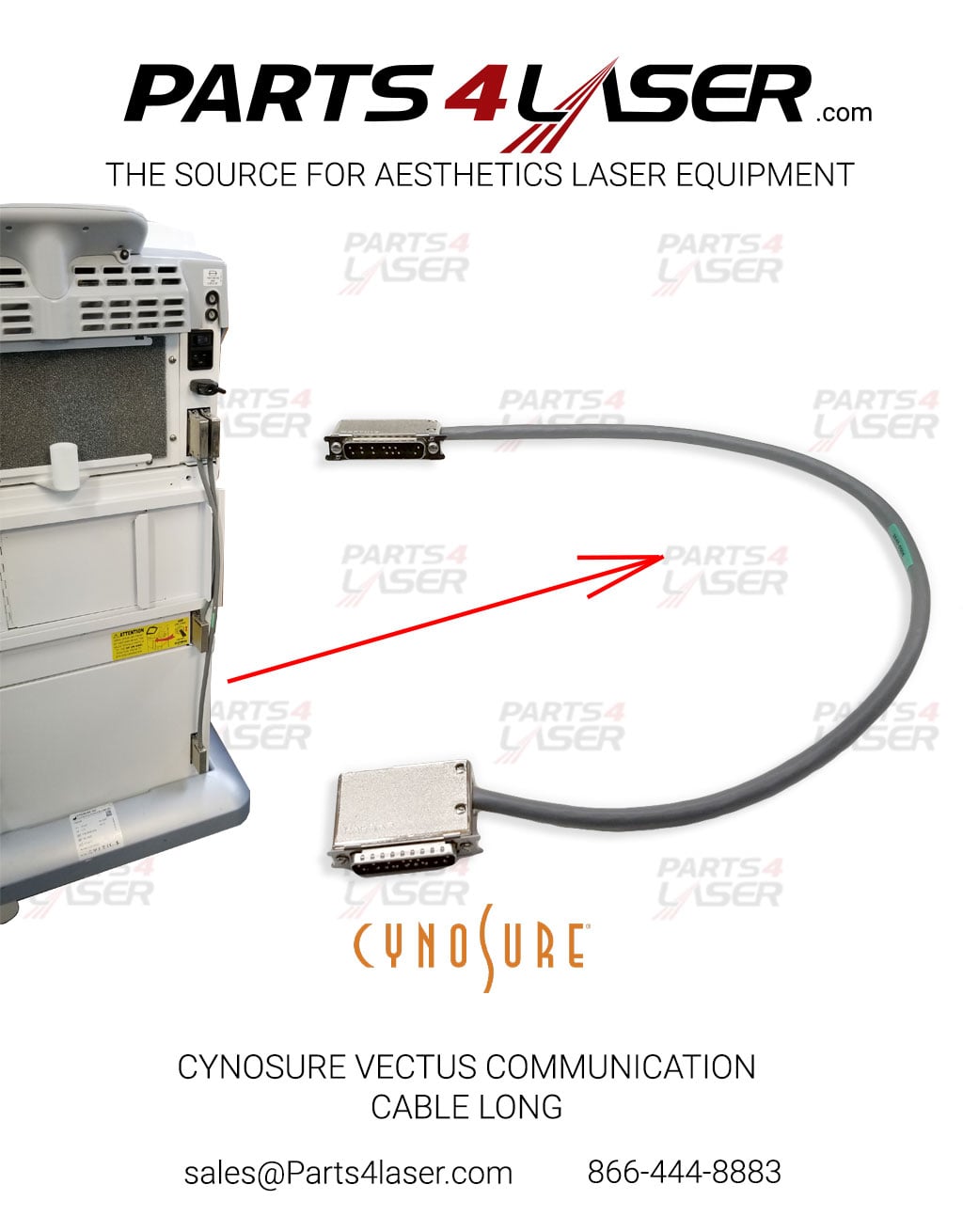 CYNOSURE VECTUS COMMUNICATION CABLE LONG 2540-0008 PACC2950 F58 - Image 2