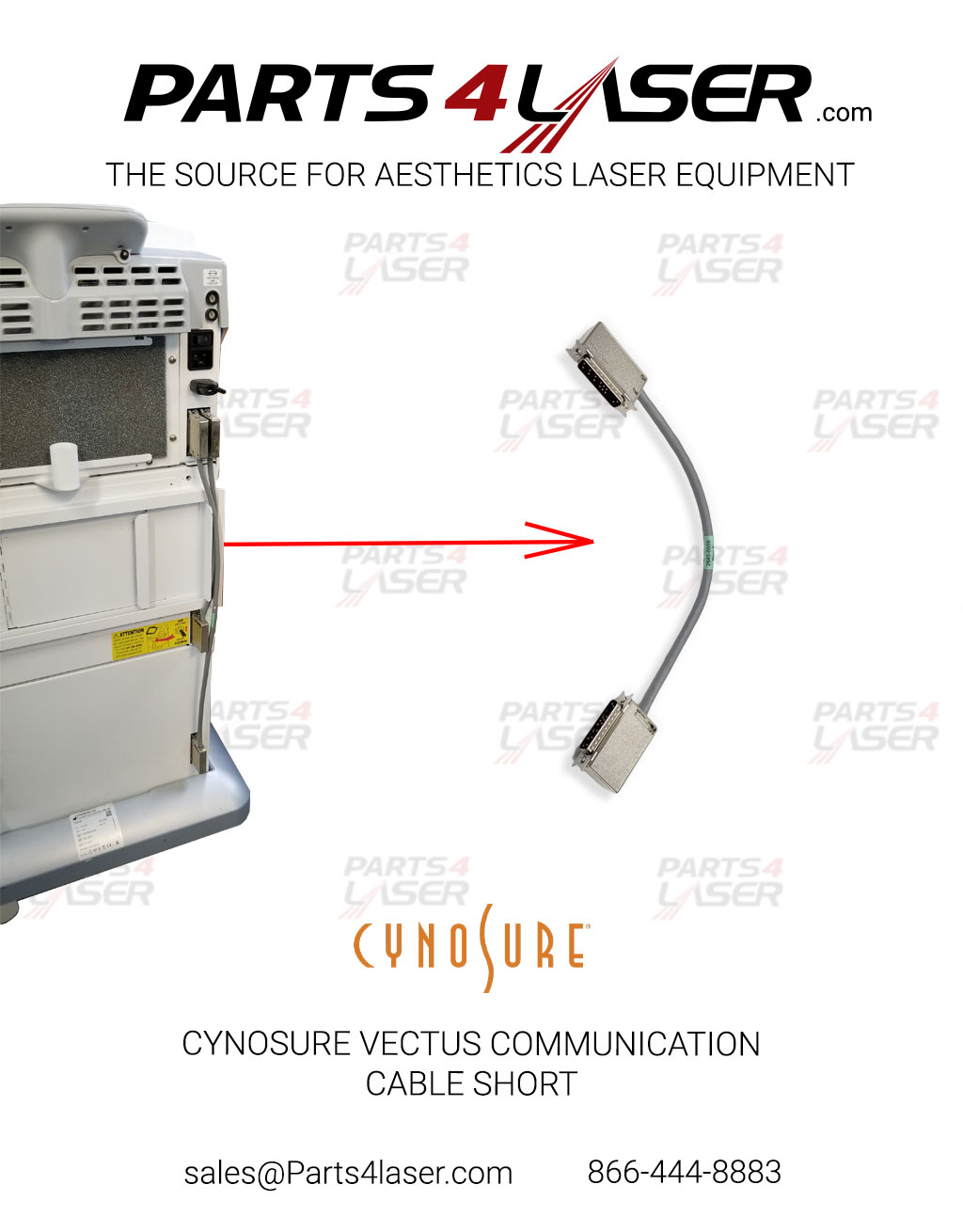 CYNOSURE VECTUS COMMUNICATION CABLE SHORT 2540-0009 PACC2951 - Image 3