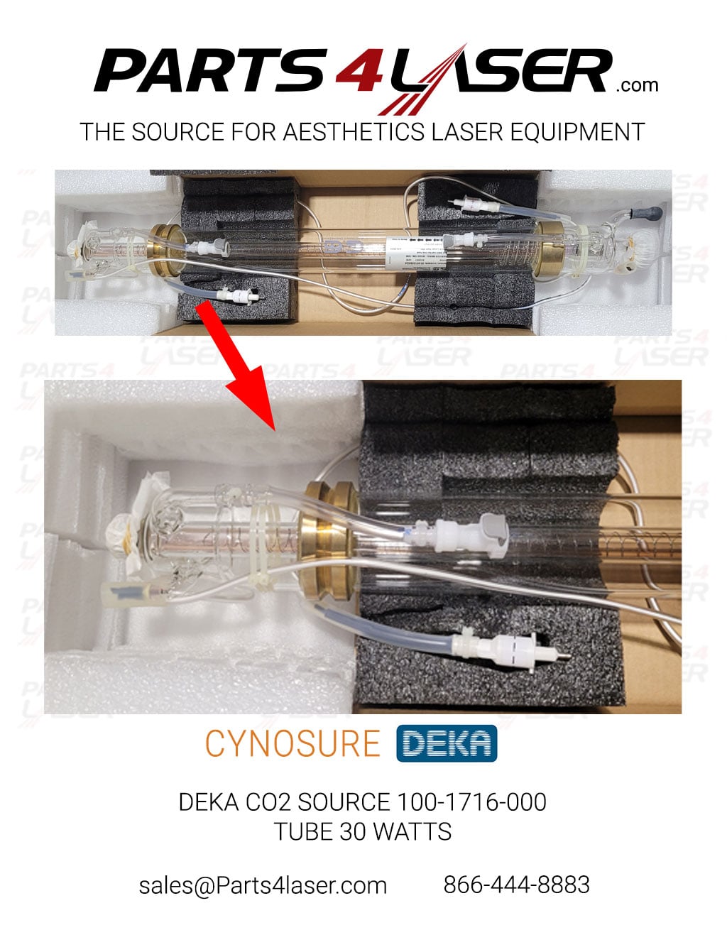 DEKA CO2 SOURCE 100-1716-000 TUBE 30 WATTS - Image 2