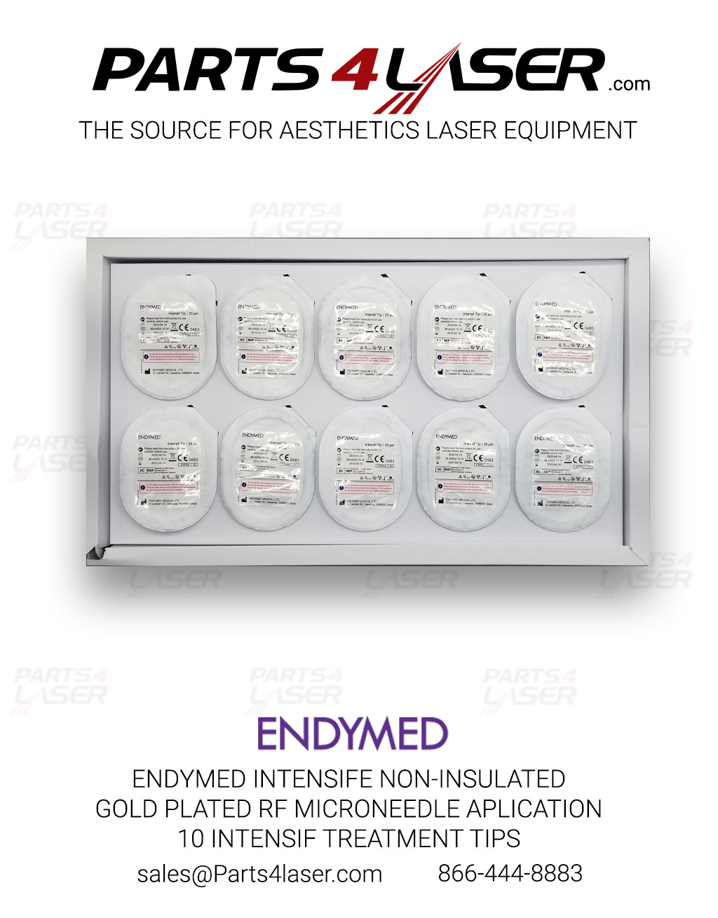 ENDYMED INTENSIFE NON-INSULATED GOLD PLATED RF MICRONEEDLE TECH 10 INTENSIFE TREATMENT TIPS - Image 2
