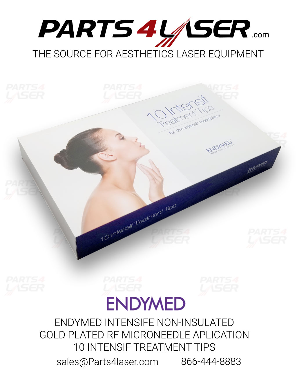 ENDYMED INTENSIFE NON-INSULATED GOLD PLATED RF MICRONEEDLE TECH 10 INTENSIFE TREATMENT TIPS
