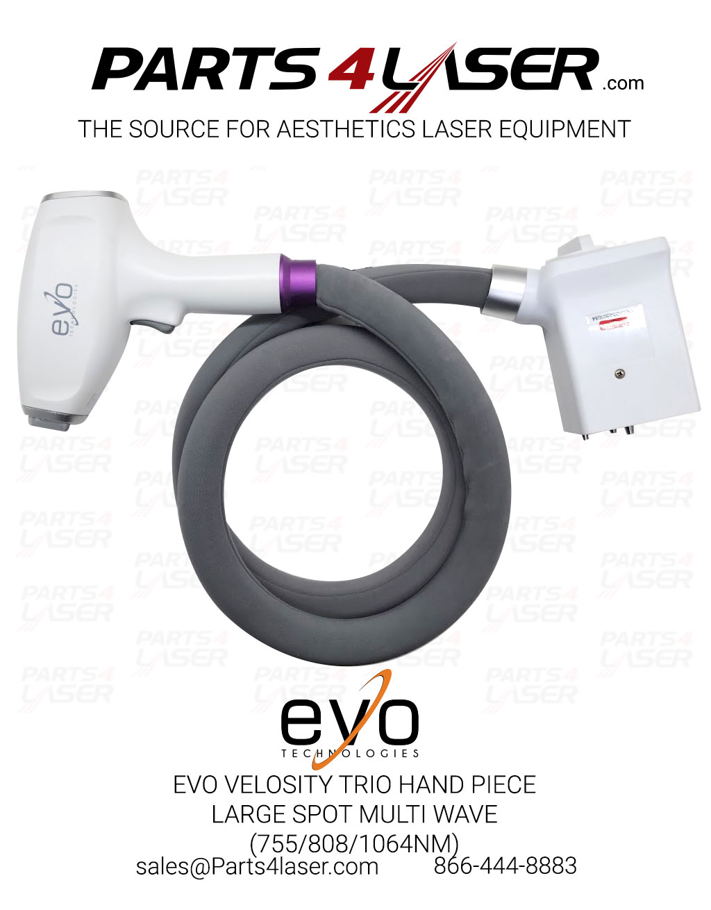EVO VELOCITY TRIO HAND PIECE LARGE SPOT MULTI WAVE (755/808/1064nm)