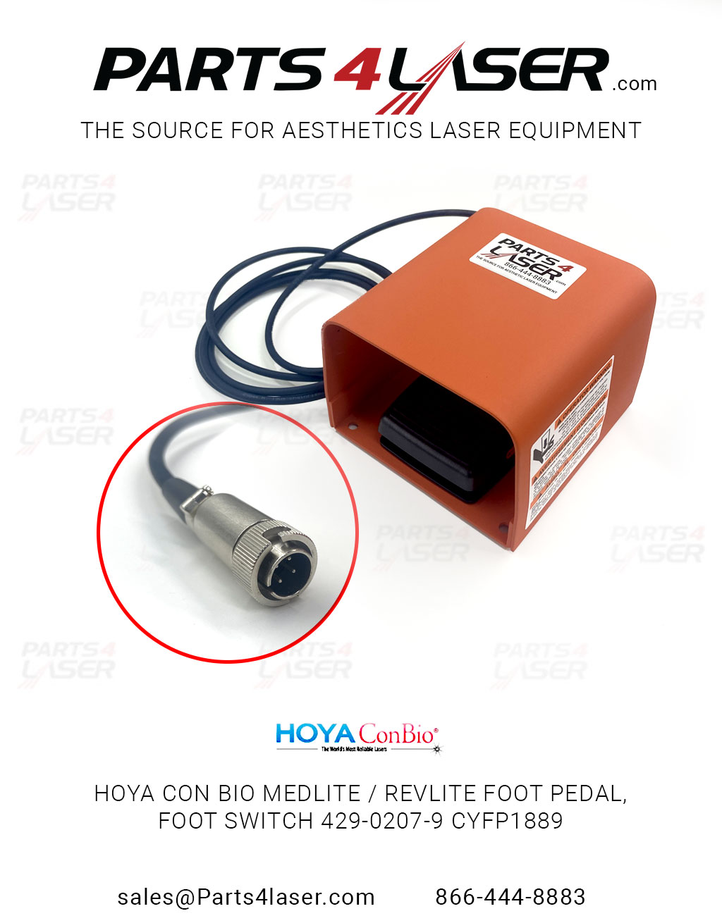HOYA CON BIO MEDLITE / REVLITE FOOT PEDAL , FOOT SWITCH 429-0207-9 CYFP1889