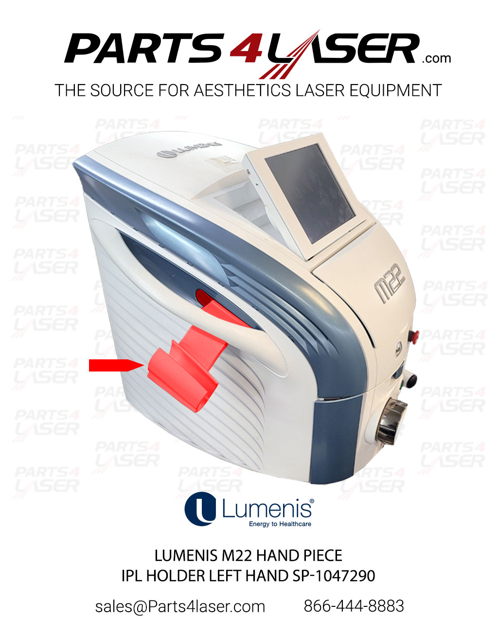 LUMENIS M22 HAND PIECE IPL HOLDER LEFT HAND SP-1047290 LUCN3658 - Image 3