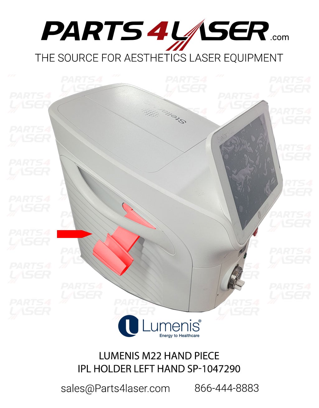LUMENIS M22 HAND PIECE IPL HOLDER LEFT HAND SP-1047290 LUCN3658 - Image 2