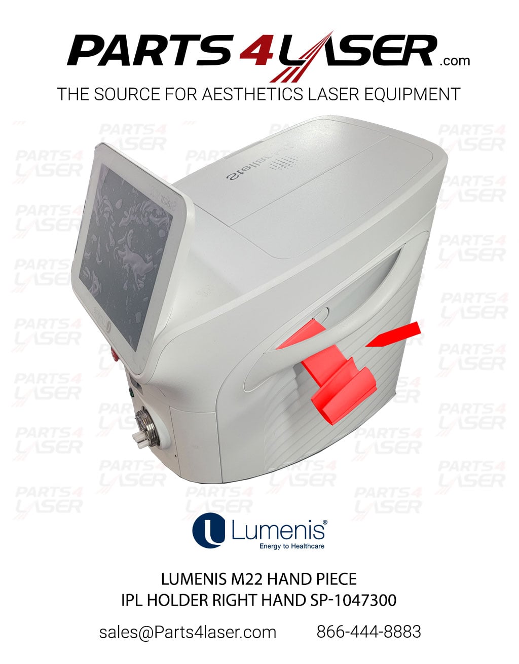 LUMENIS M22 HAND PIECE IPL HOLDER RIGHT HAND SP-1047300 LUCN3660 - Image 2