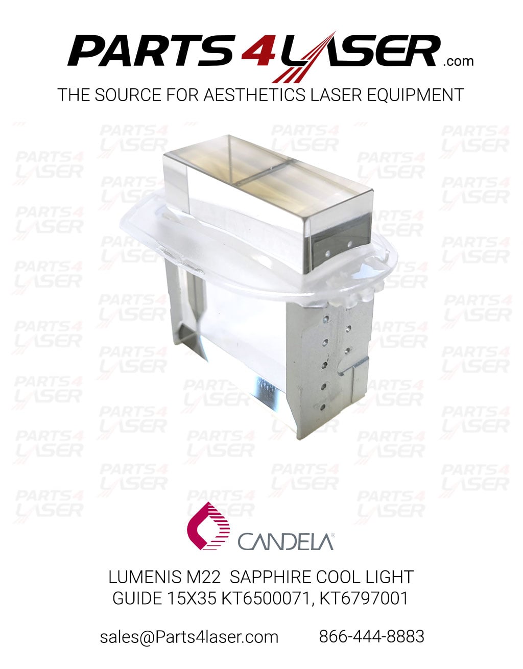 LUMENIS M22 SAPPHIRE COOL LIGHT GUIDE 15X35 KT6500071, KT6797001 LUCN2001 G7-A