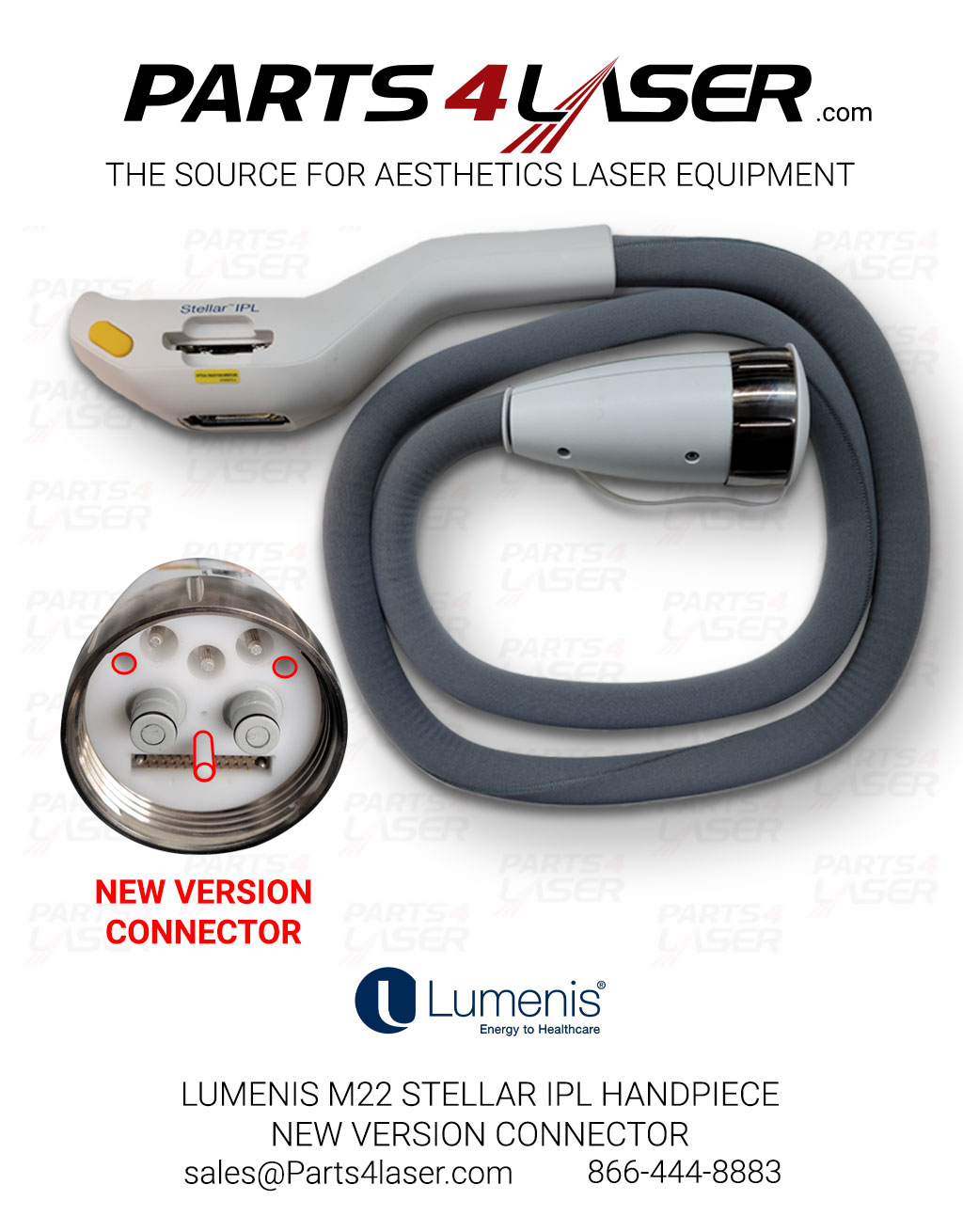 LUMENIS M22 STELLAR IPL HANDPIECE NEW VERSION CONNECTOR SERIES25+ REBUILD YOUR HANDPIECE LURP3461