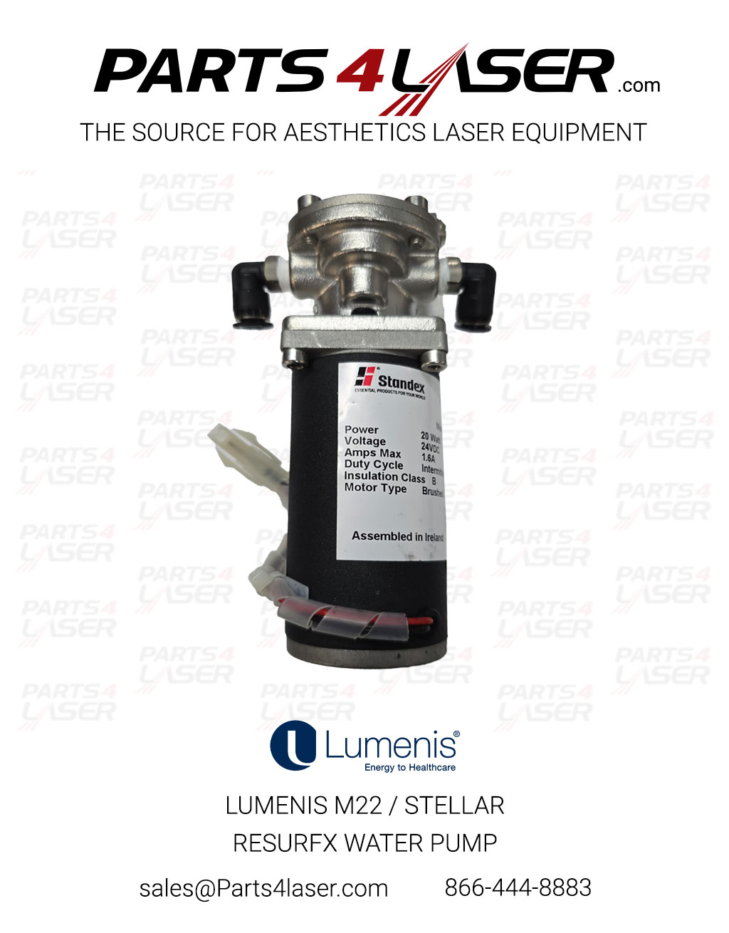 LUMENIS M22 / STELLAR RESURFX WATER PUMP Assy SPSA-1121190 LUPM3663