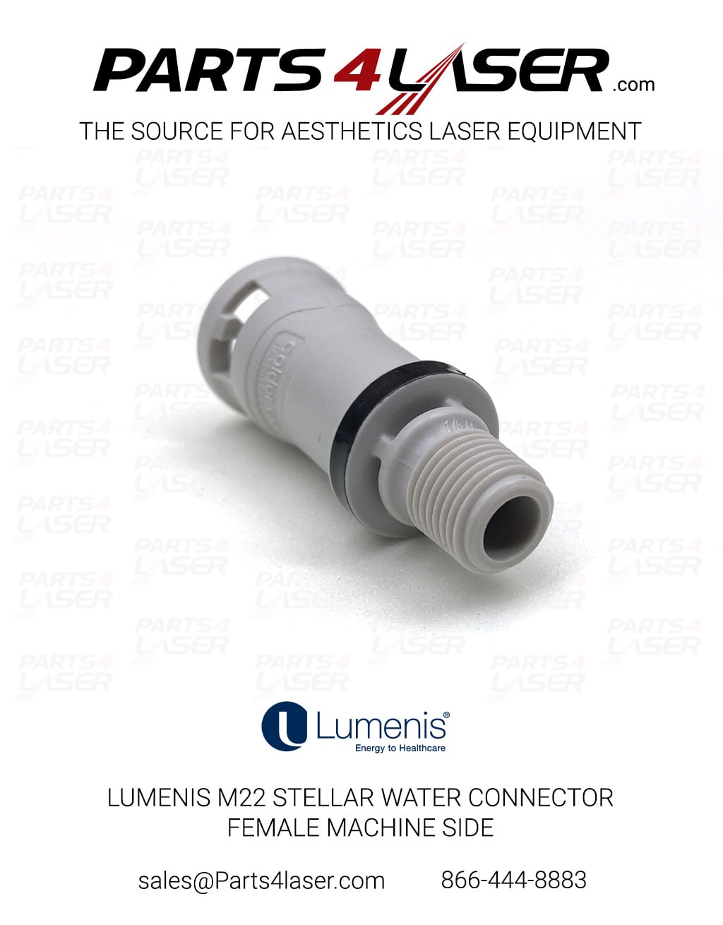 LUMENIS STELLAR WATER CONNECTOR FEMALE MACHINE SIDE LUWC3352 E53 - Image 2