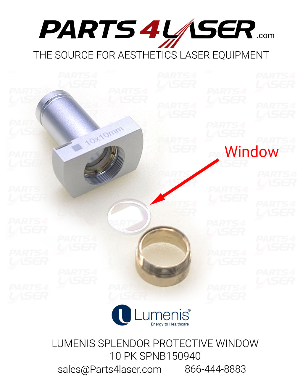 LUMENIS SPLENDOR PROTECTIVE WINDOW 10 PK SPNB150940 LUOP3405 B50