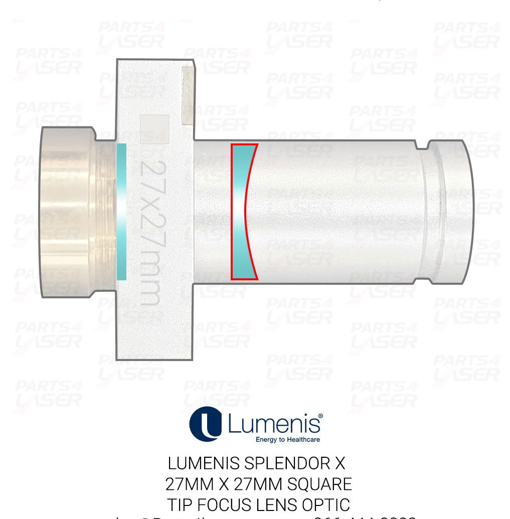 LUMENIS SPLENDOR X, 27mm X 27mm SQUARE TIP FOCUS LENS OPTIC B50 LUOP3674