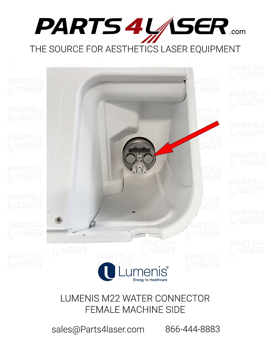 LUMENIS M22 WATER CONNECTOR FEMALE MACHINE SIDE LUWC3350 - Image 2