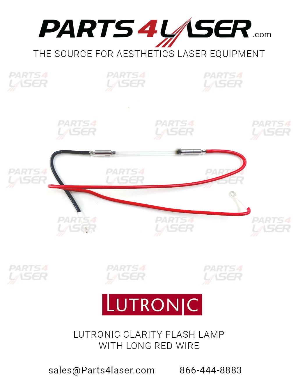 LUTRONIC CLARITY FLASH LAMP WITH LONG RED WIRE LUFL3004