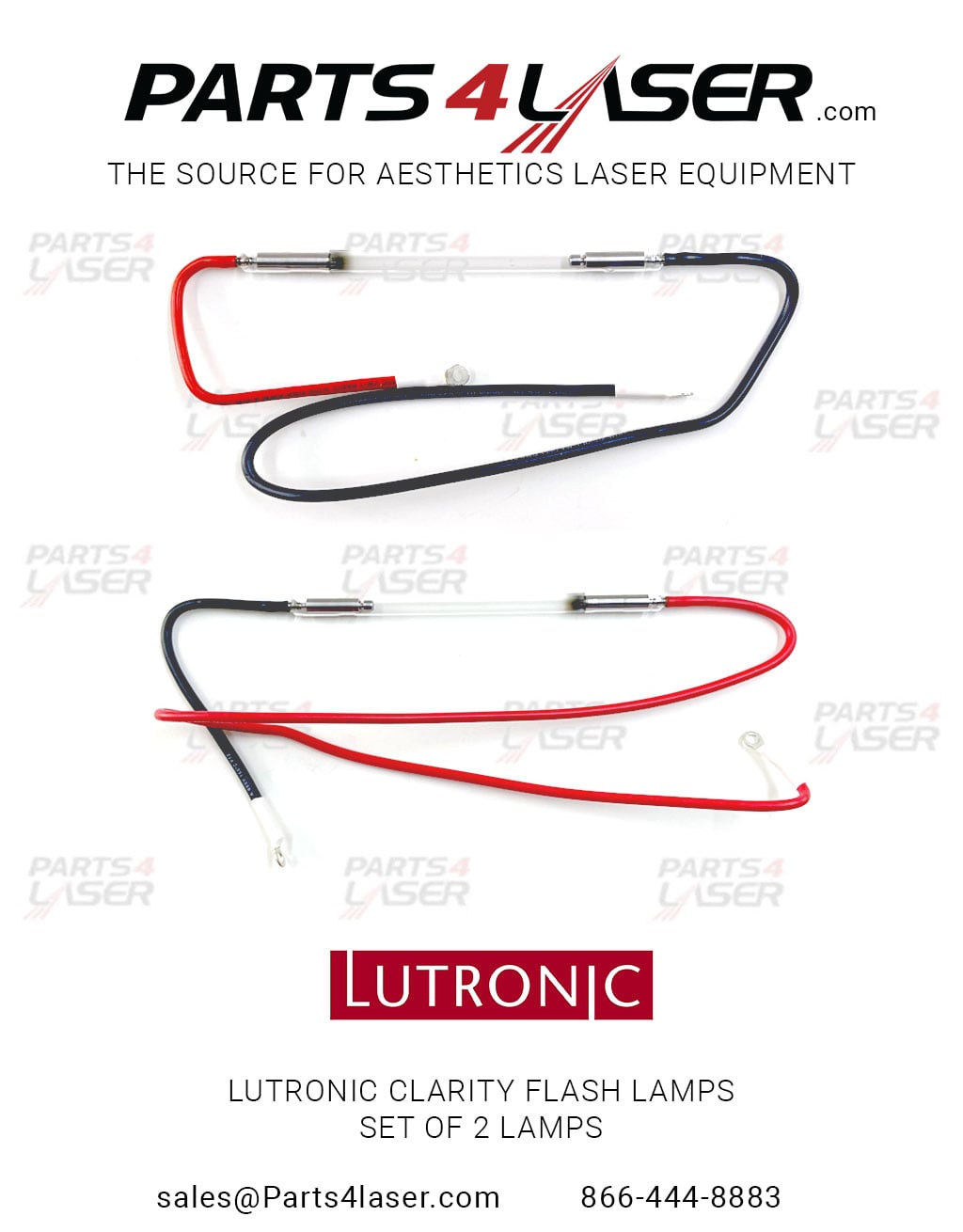 LUTRONIC CLARITY II FLASH LAMPS SET OF 2 LAMPS 3110101000 LUFL3005