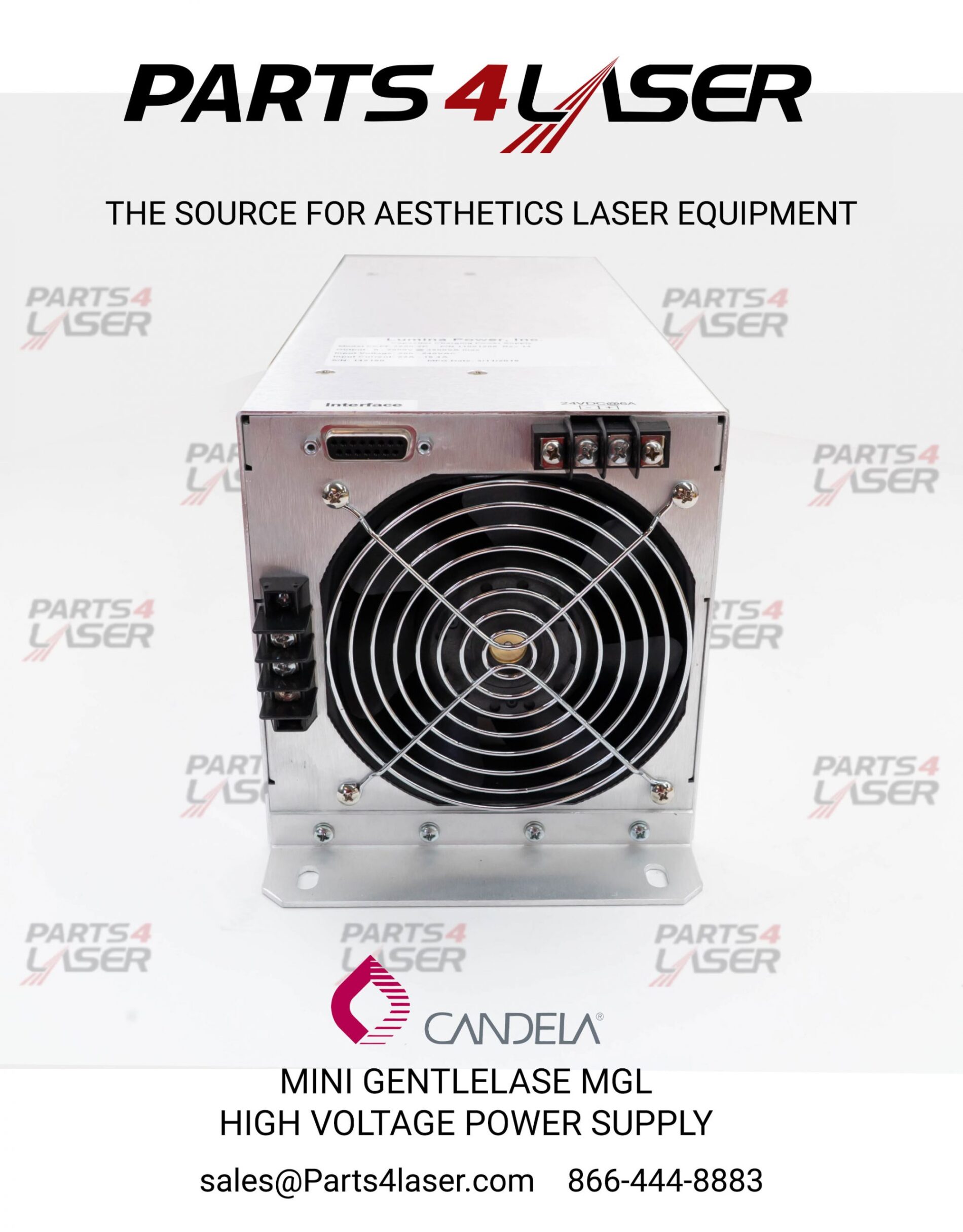 CANDELA MINI GENTLELASE MGL HIGH VOLTAGE POWER SUPPLY HVPS 4001-01-0076, 4001-01-0084 , CAPS1212 - Image 3
