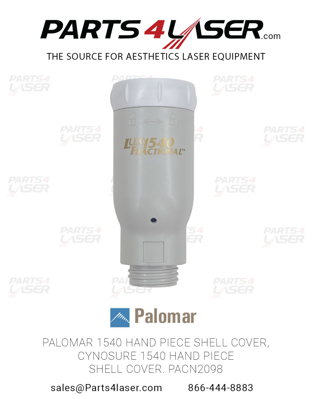 PALOMAR 1540 HAND PIECE SHELL COVER, CYNOSURE 1540 HAND PIECE SHELL COVER. PASC2098 B102