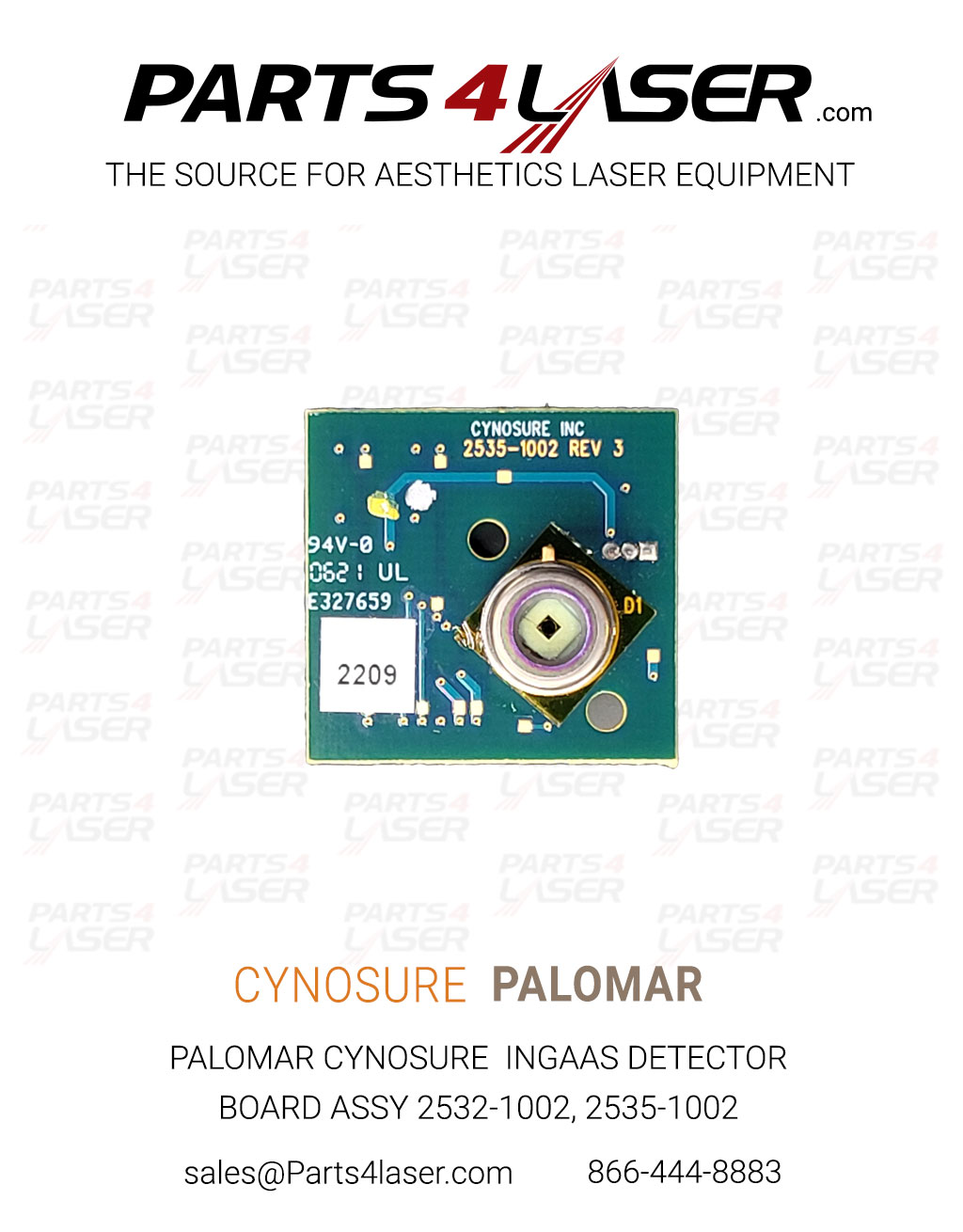 PALOMAR CYNOSURE INGAAS DETECTOR BOARD ASSY 2532-1002, 2535-1002