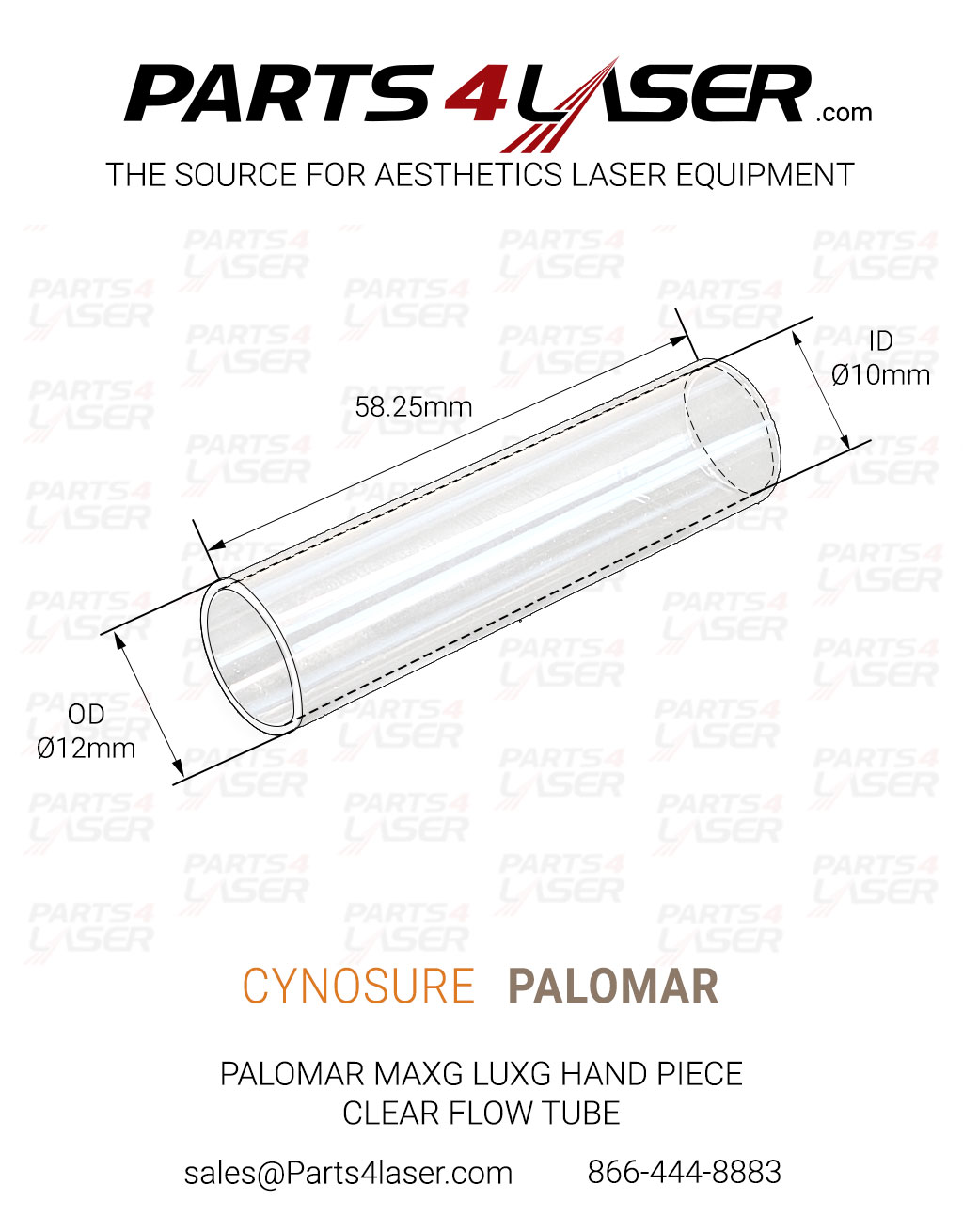 PALOMAR MAXG LUXG HAND PIECE CLEAR FLOW TUBE PACN2632