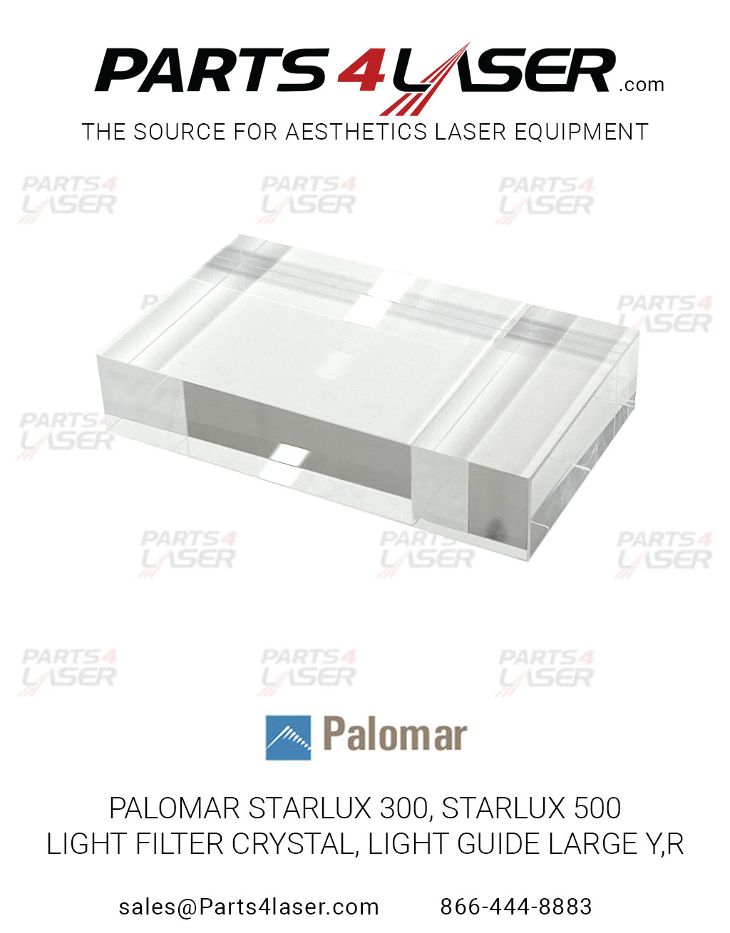 PALOMAR STARLUX 300, STARLUX 500, ICON LIGHT FILTER CRYSTAL, LIGHT GUIDE Large Y,R PAOP2037