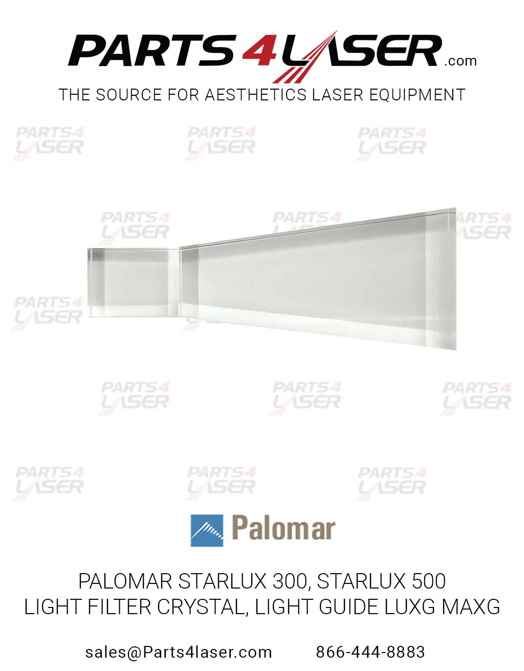 PALOMAR STARLUX 300, STARLUX 500 LIGHT FILTER CRYSTAL, LIGHT GUIDE LuxG MaxG PAOP2036