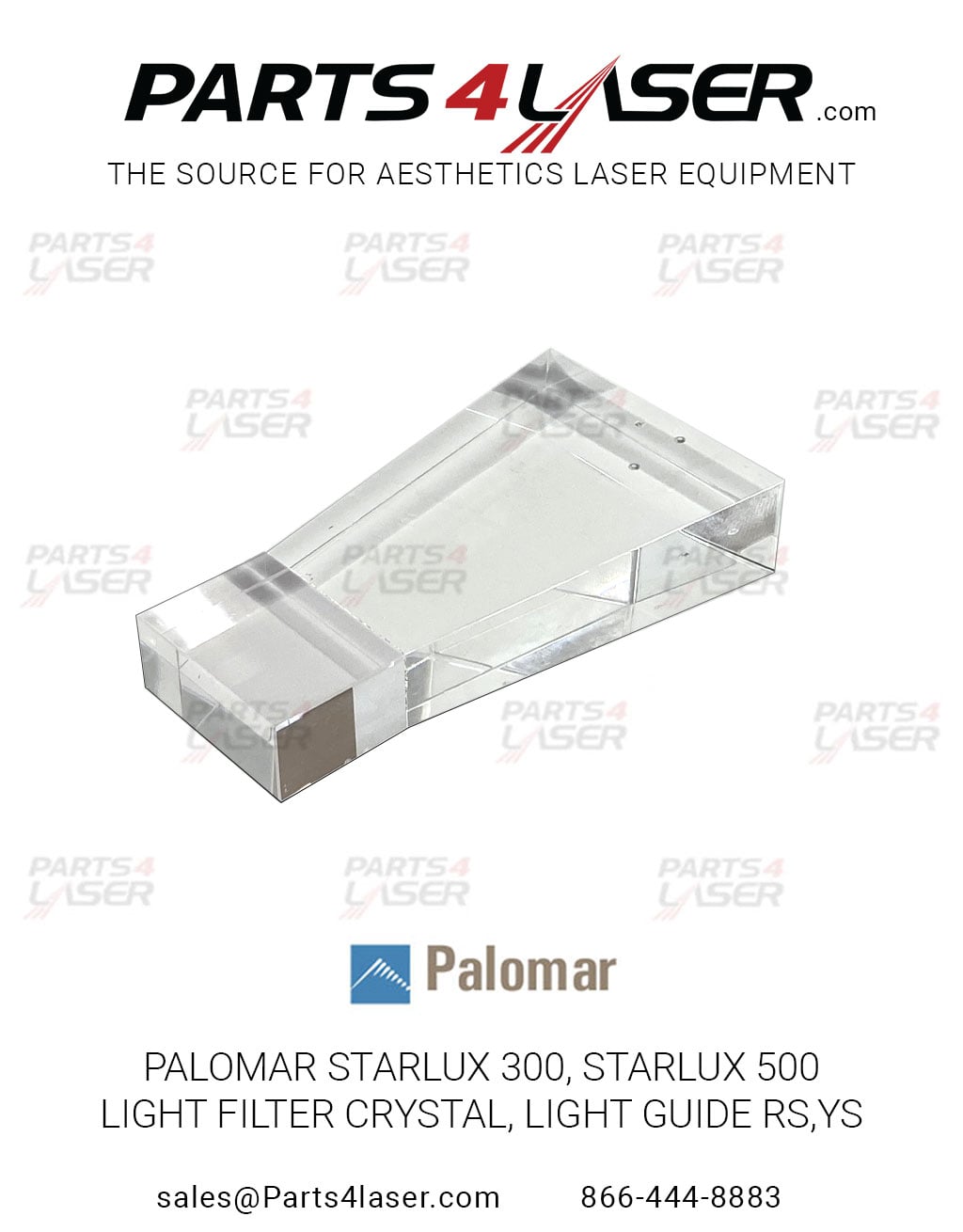 PALOMAR STARLUX 300, STARLUX 500 , ICON LIGHT FILTER CRYSTAL, LIGHT GUIDE Rs,Ys PAOP2038