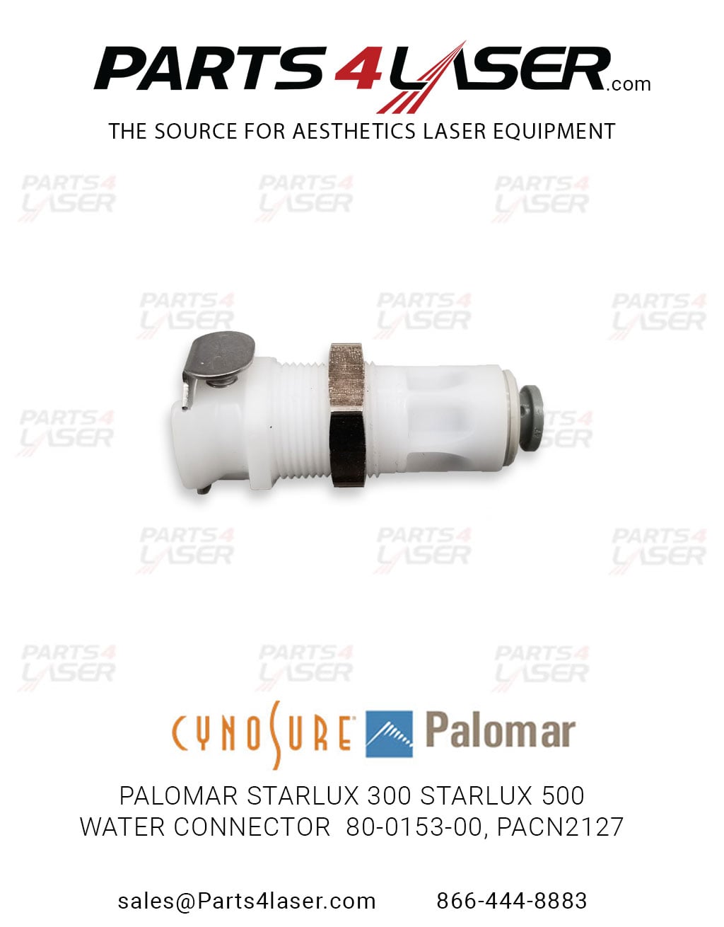 PALOMAR STARLUX 300 STARLUX 500 ICON FEMALE WATER CONNECTOR 80-0153-00, PACN2127