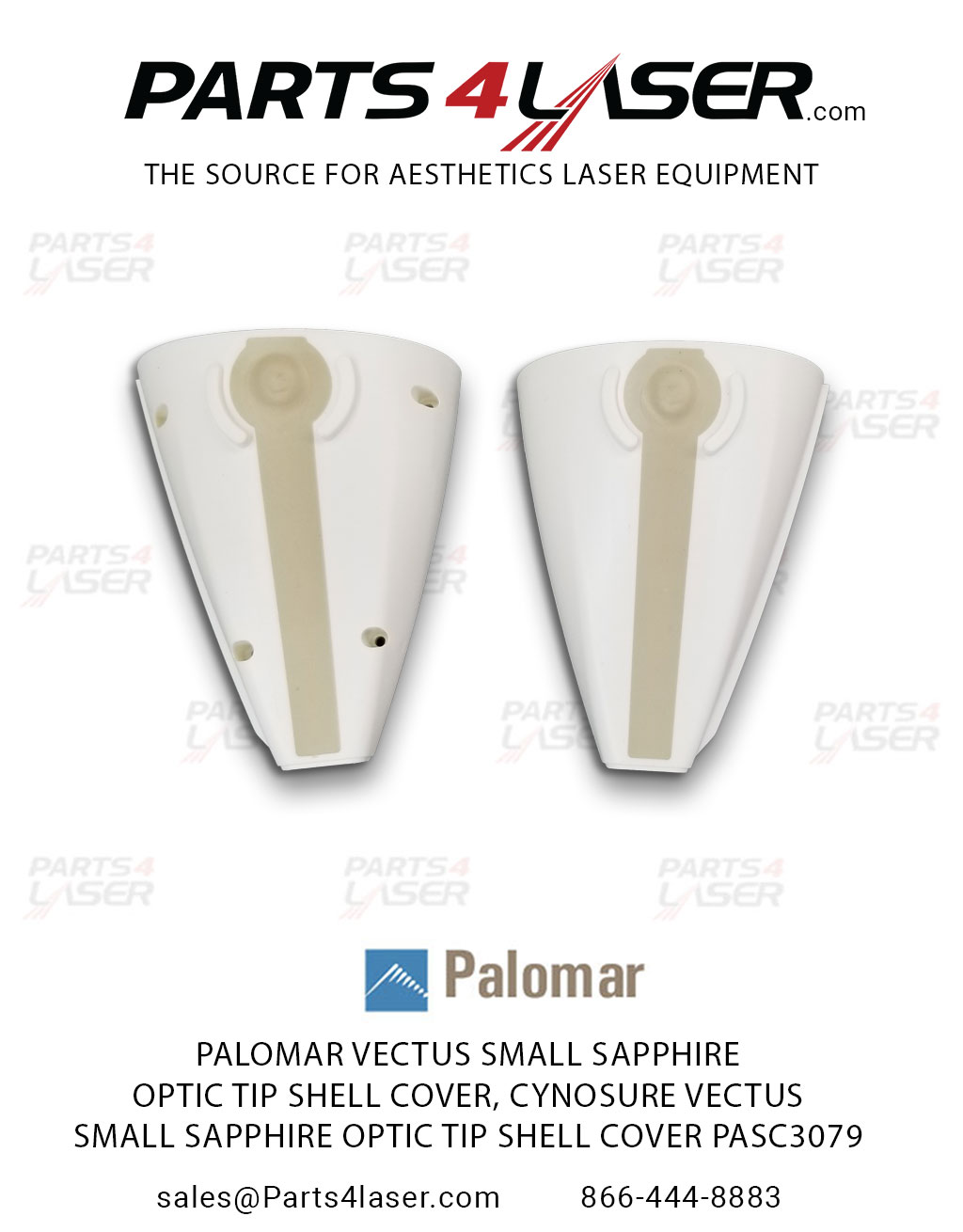 PALOMAR VECTUS SMALL SAPPHIRE OPTIC TIP SHELL COVER, CYNOSURE VECTUS SMALL SAPPHIRE OPTIC TIP SHELL COVER PASC3079, B4