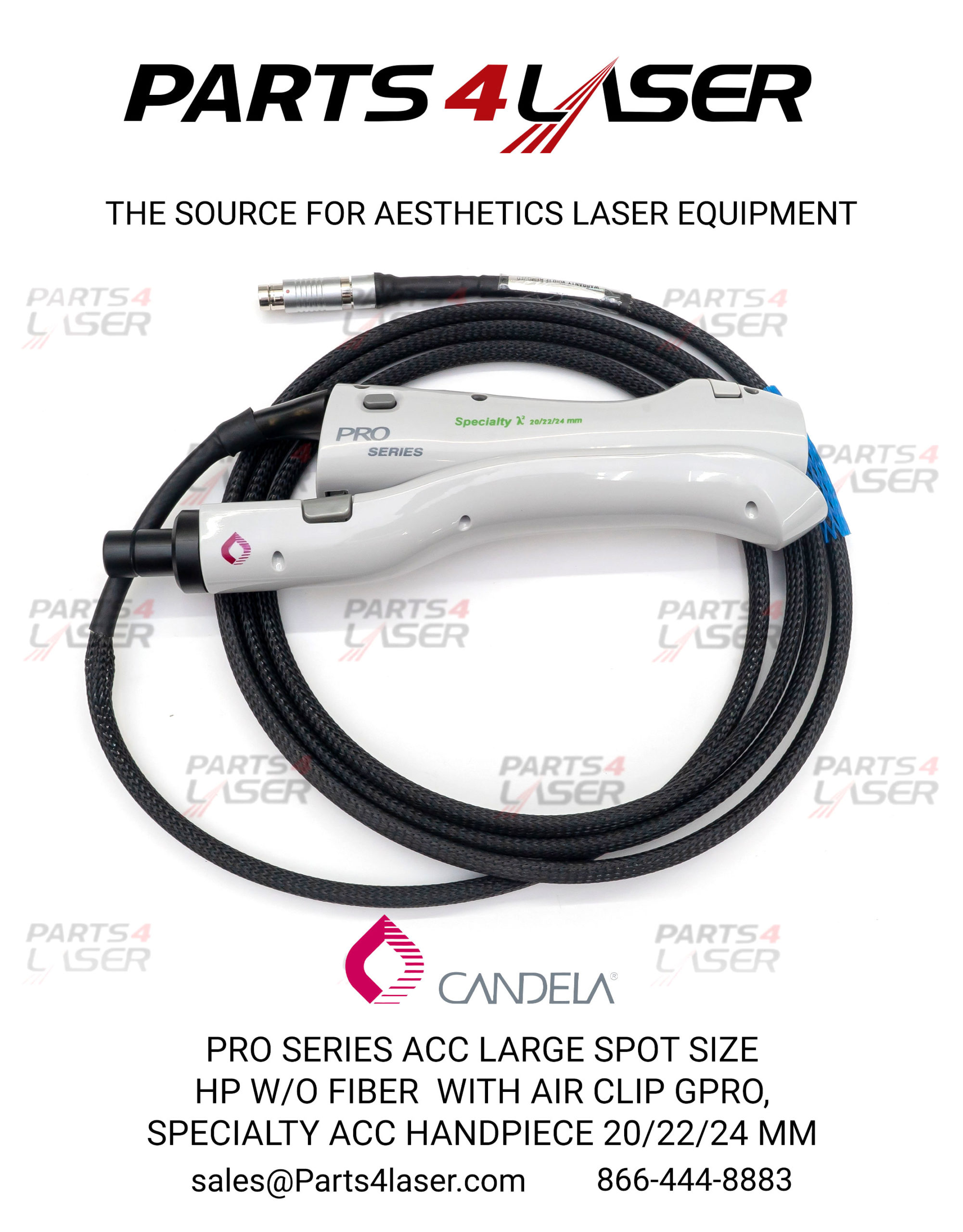 CANDELA PRO SERIES ACC LARGE SPOT SIZE W/O FIBER WITH AIR CLIP GPRO , SPECIALTY ACC HANDPIECE 20/22/24 mm , 7122-00-9752 CADS2351