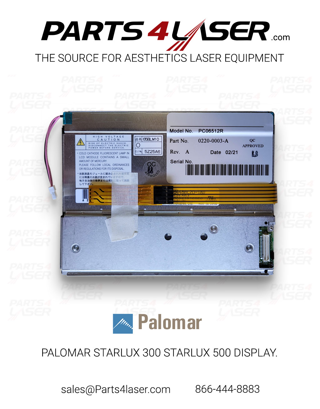 Palomar Starlux 300 Starlux 500 display module LCD AND TOUCH SCREEN 5 PINS PAPC3672 - Image 2