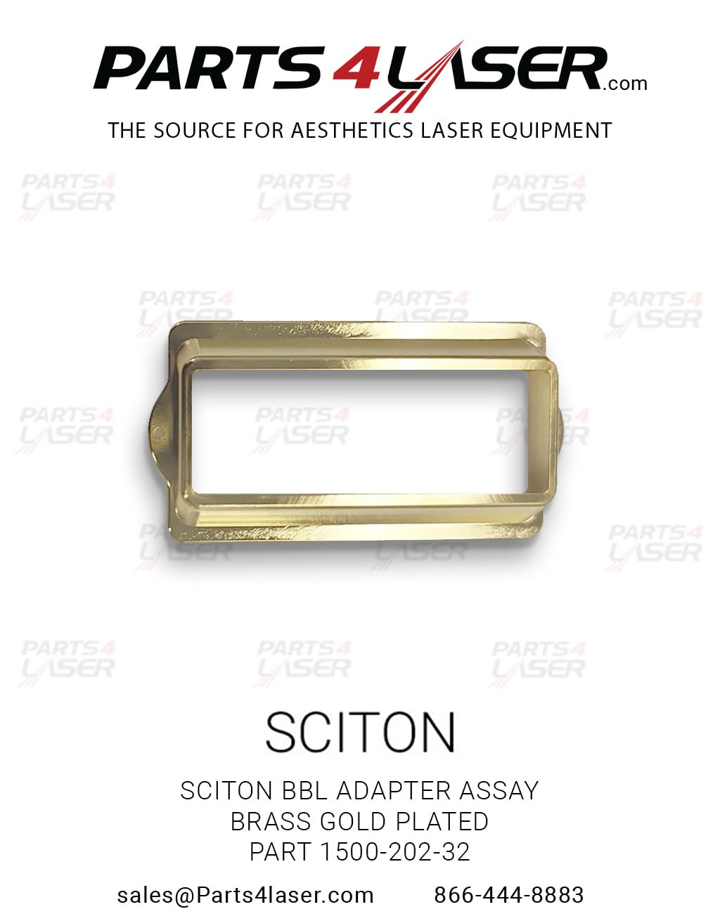 SCITON BBL ADAPTER ASSEMBLY BRASS GOLD PLATE TIP 1500-202-32 SCCN3136, B83