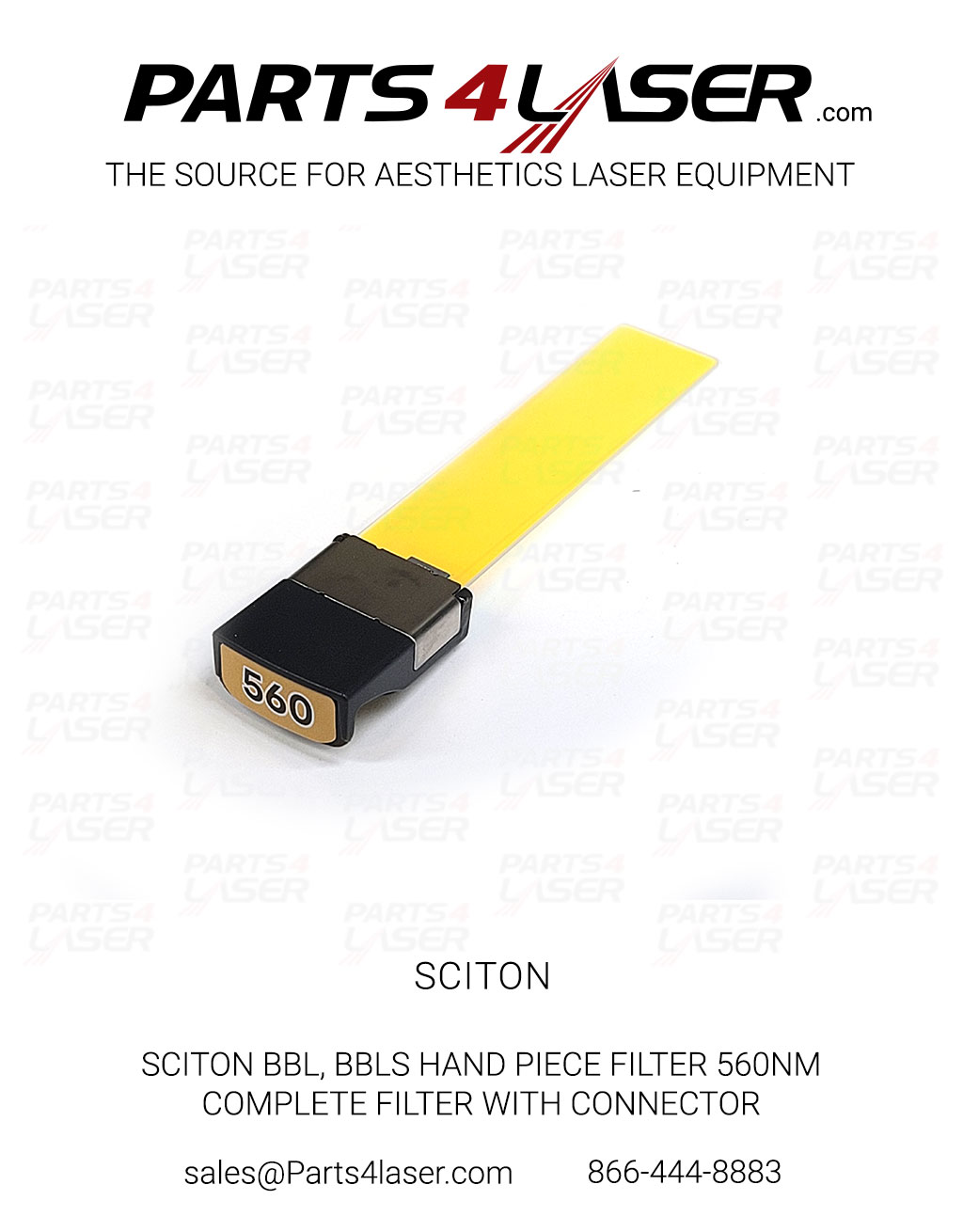SCITON BBL, BBLs HAND PIECE FILTER 560NM, COMPLETE FILTER WITH GREY CONNECTOR 1500-201-03 SCOP3578