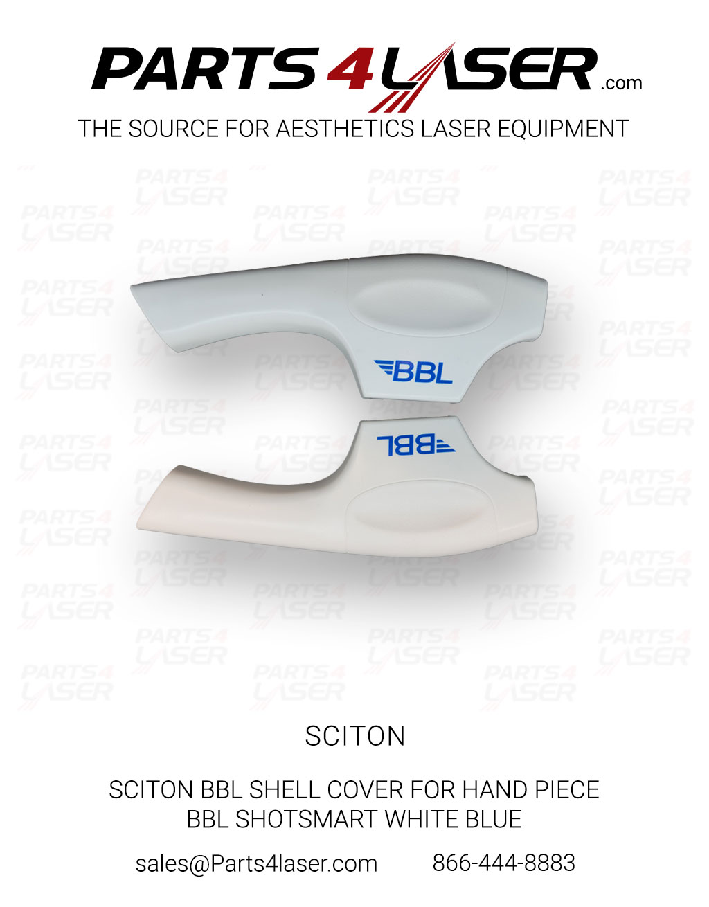 SCITON BBL SHELL COVER FOR HAND PIECE - BBL SHOTSMART WHITE WITH BLUE LOGO SCSC3227-A, B77 - Image 3