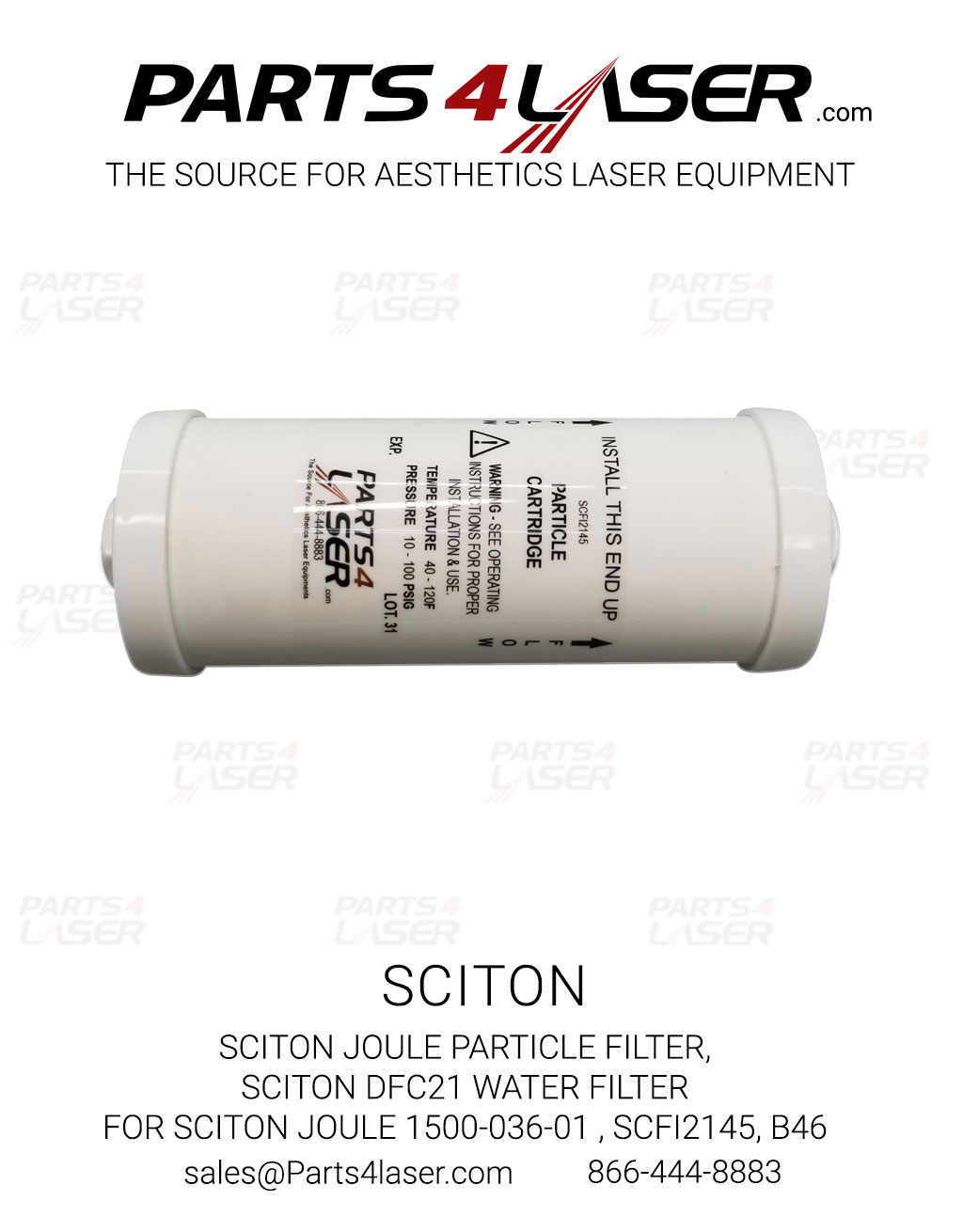 SCITON JOULE Particle FILTER, Sciton DFC21 Water Filter for Sciton JOULE 1500-036-01 , SCFI2145, B46