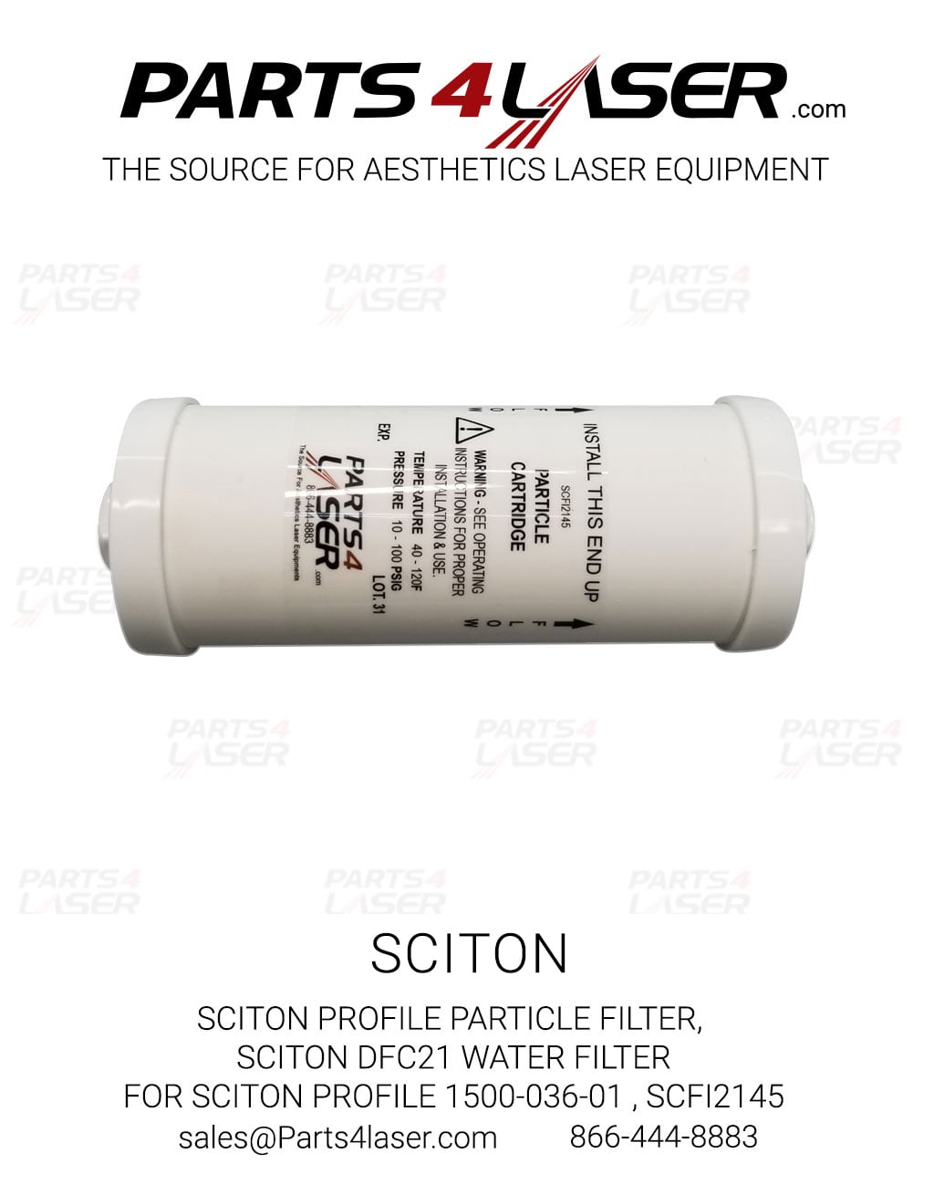 SCITON PROFILE Particle FILTER, Sciton DFC21 Water Filter for Sciton PROFILE 1500-036-01 , SCFI2145, B46