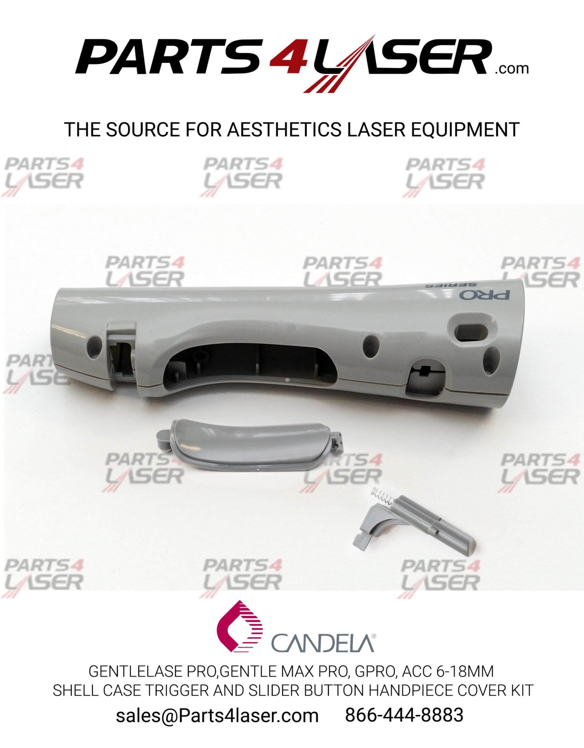CANDELA GENTLELASE PRO,GENTLE MAX PRO, GPRO, ACC 6-18MM HANDPIECE SHELL CASE, TRIGGER AND SLIDER BUTTONS KIT, CACN1387, B107