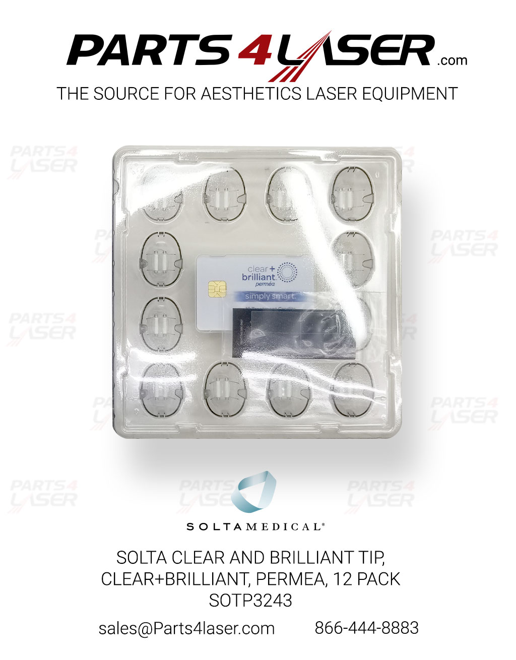 SOLTA CLEAR AND BRILLIANT TIP, CLEAR+BRILLIANT, PERMEA, 12 PACK CB-TIP-SCP SOTP3243