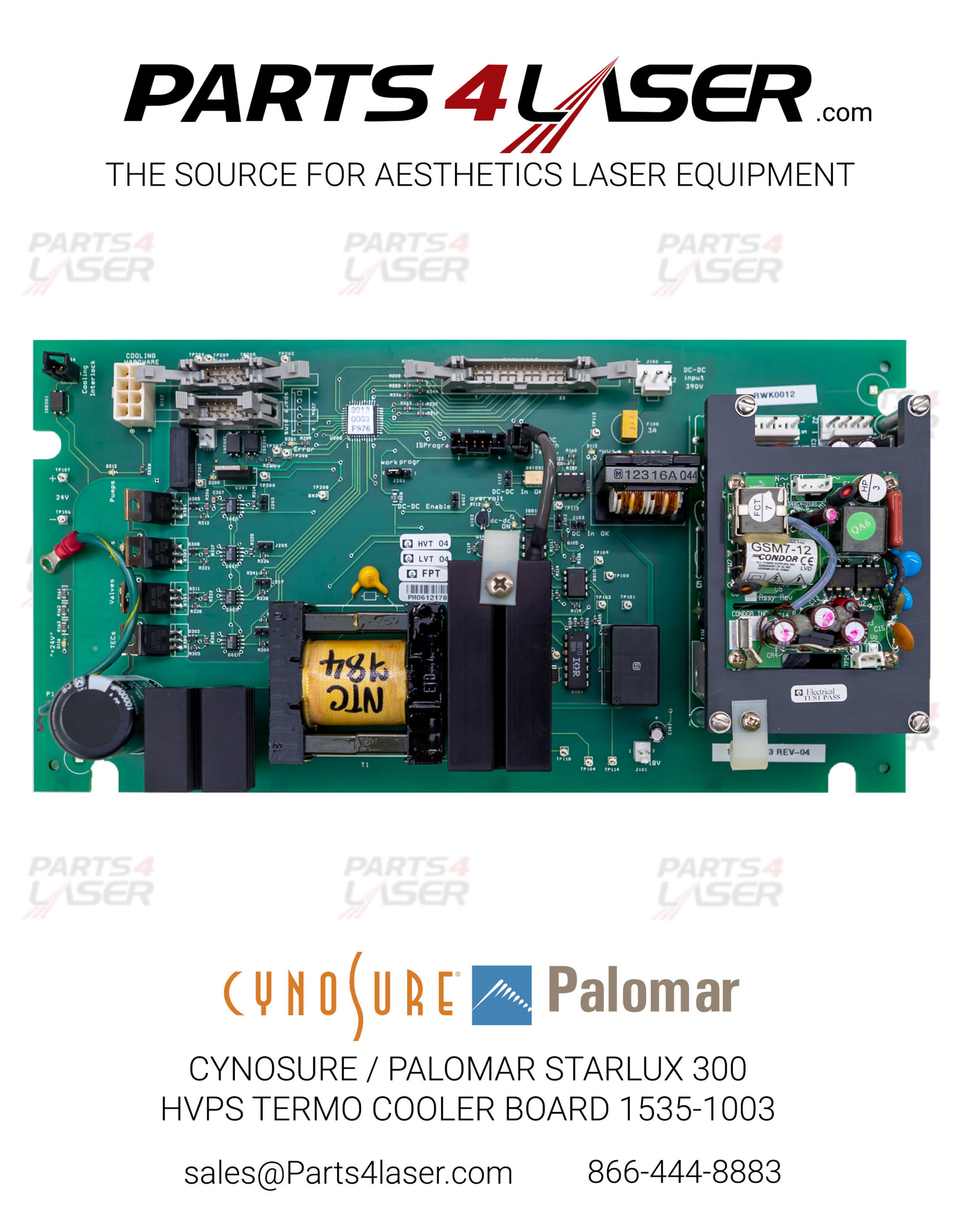 PALOMAR / CYNOSURE STARLUX 300 /500 HVPS TERMO COOLER BOARD 1535-1003