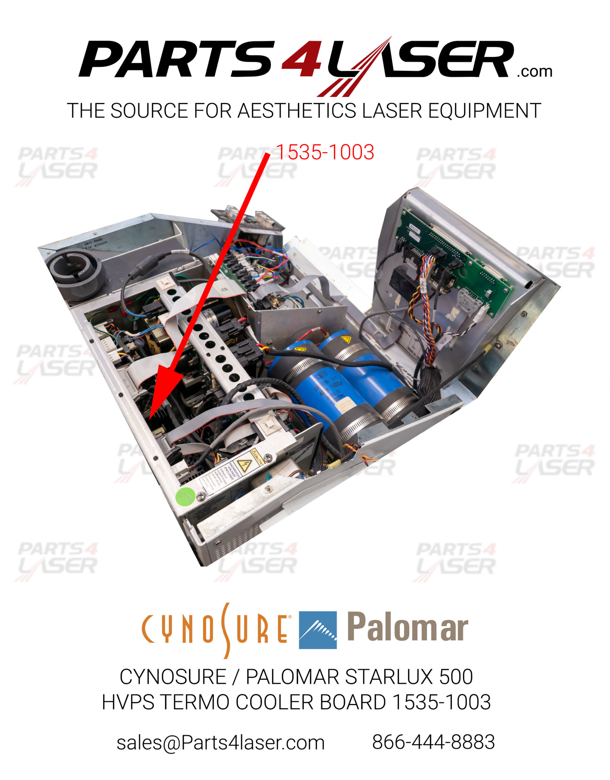 PALOMAR / CYNOSURE STARLUX 500 HVPS TERMO COOLER BOARD 1535-1003 - Image 3